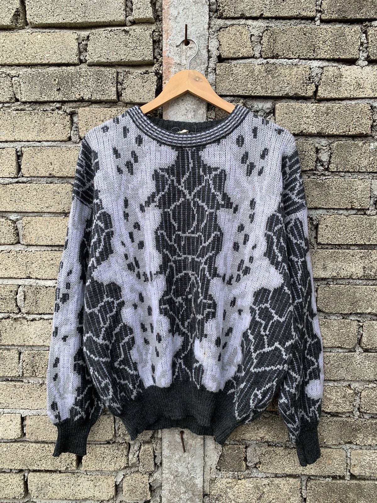 Vintage Crazy Vintage Abstract pattern knit sweatshirt multicolour Size US XL / EU 56 / 4 - 1 Thumbnail