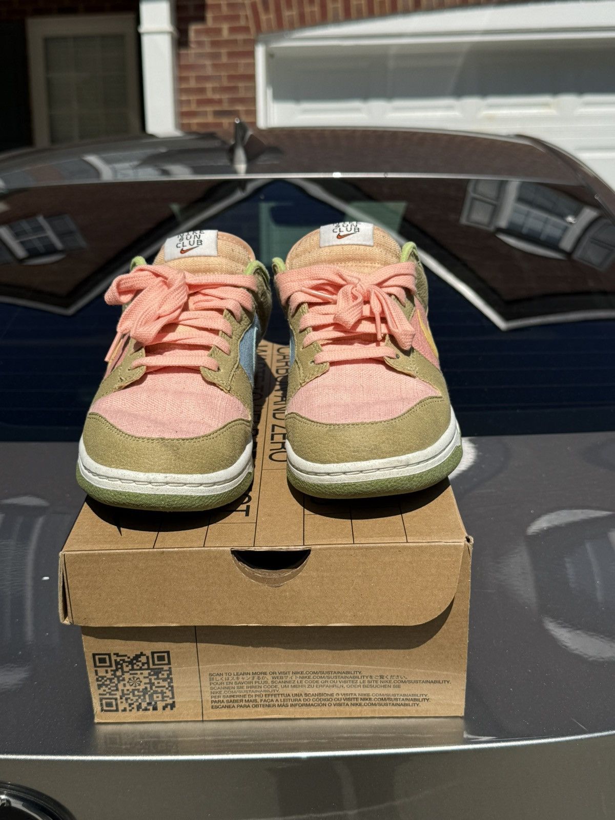 Nike Nike Dunk Low X Sun Club Artic Orange / Sanded Gold Size US 9 / EU 42 - 5 Thumbnail