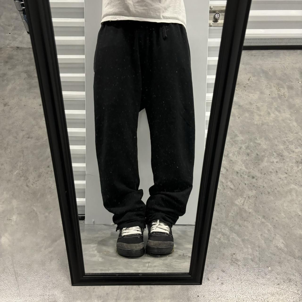 Japanese Brand × Vintage Crazy Vintage Y2K/2000s Black Essential Sweatpants! Size US 34 / EU 50 - 1 Thumbnail