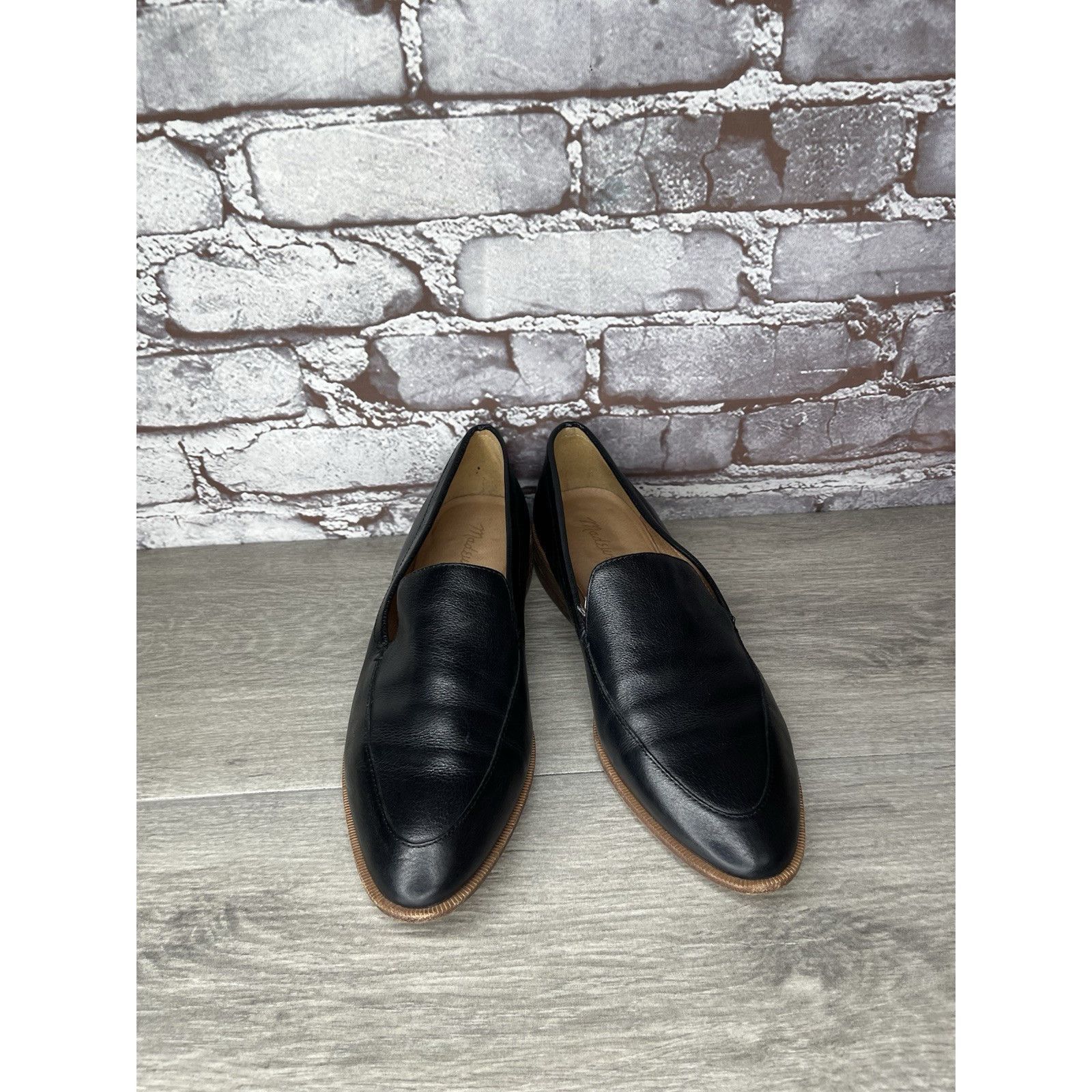 Madewell Madewell Black Leather The Frances Loafers Office Shoes Wome Size US 8 / IT 38 - 23 Thumbnail