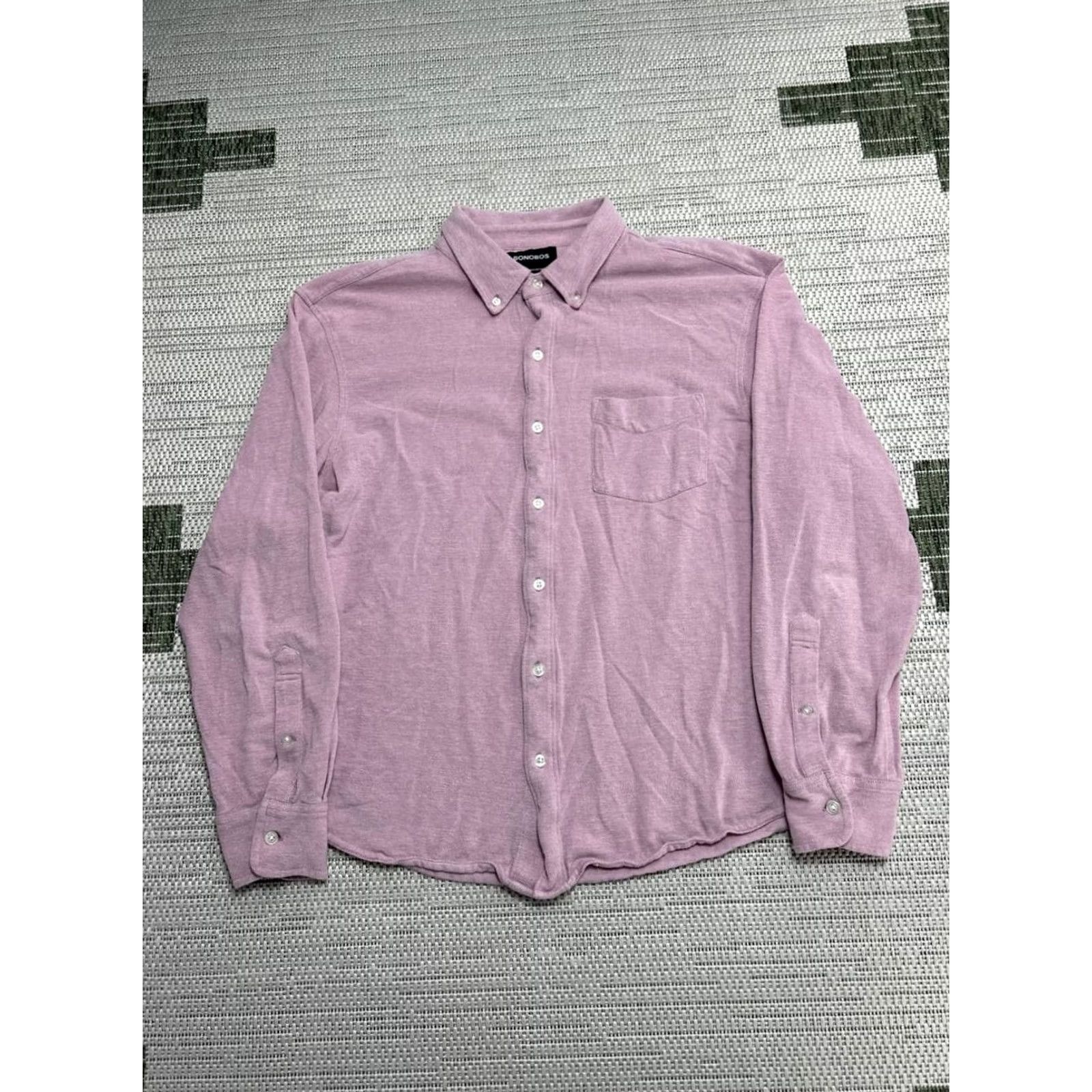 Bonobos Bonobos Oxford Shirt Men L Pink Cotton Knit Standard Fit Button-Down Casual Shirt Size US L / EU 52-54 / 3 - 2 Thumbnail