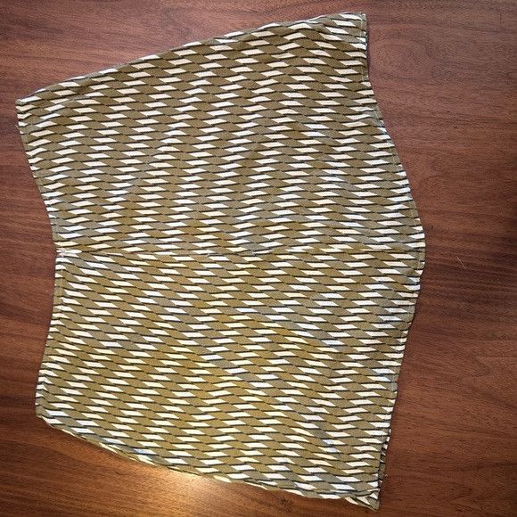 Reformation Reformation Green and White Patterned Mini Skirt Size 31" - 3 Thumbnail