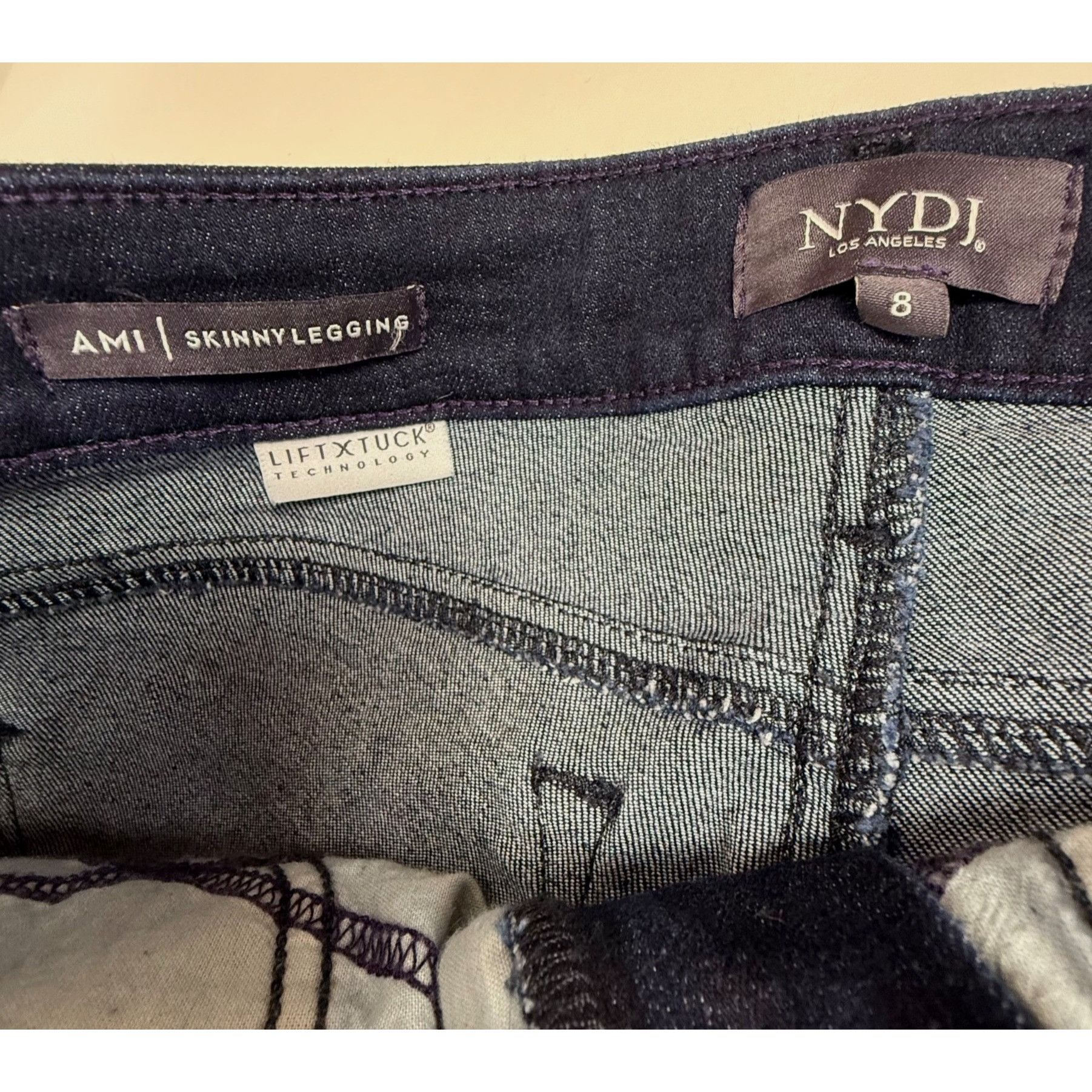 NYDJ NYDJ Ami Skinny Lift-Tuck Legging Women's Jeans Dark Wash St Size 30" / US 8 / IT 44 - 2 Thumbnail