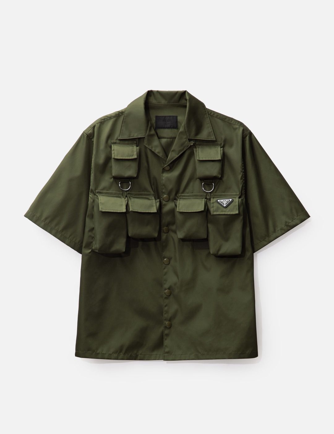 Prada Short Sleeve Re-nylon Safari Cargo Pocket Shirt in khaki Size US XS / EU 42 / 0 - 1 Thumbnail