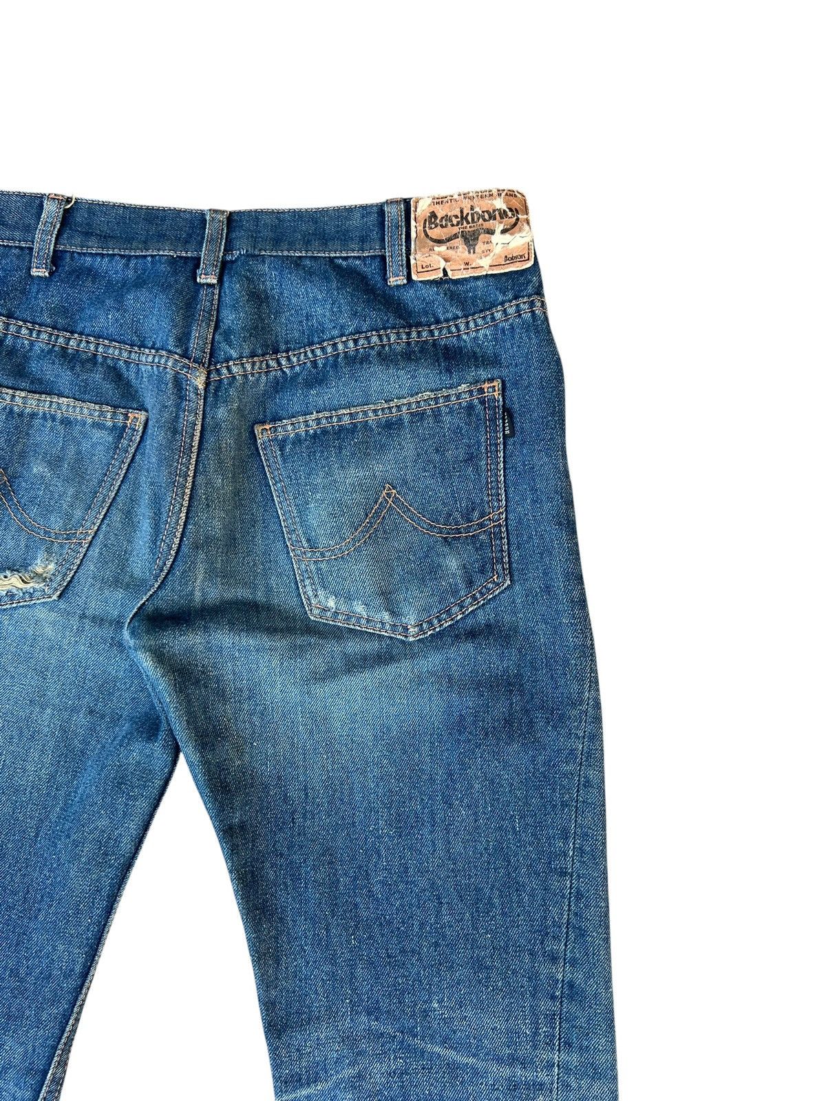 Backbone Backbone X Bobson Japan Distressed Fade Denim Bootcut Jeans Size US 31 - 17 Thumbnail