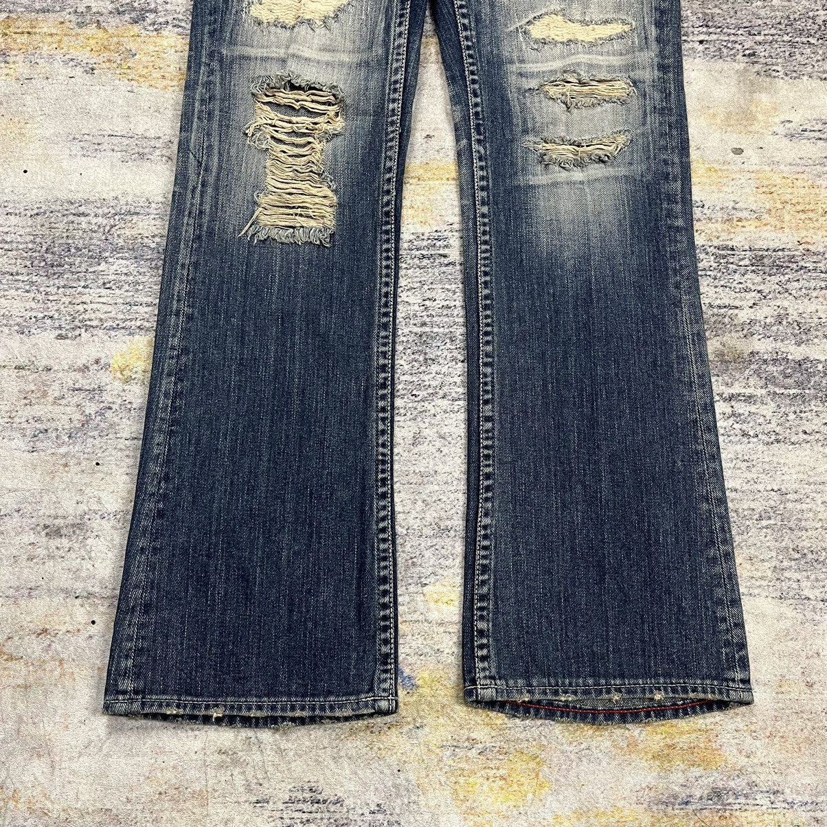 Hysteric Glamour Japanese brand varosh distressed flared denim pants Size US 32 / EU 48 - 5 Thumbnail