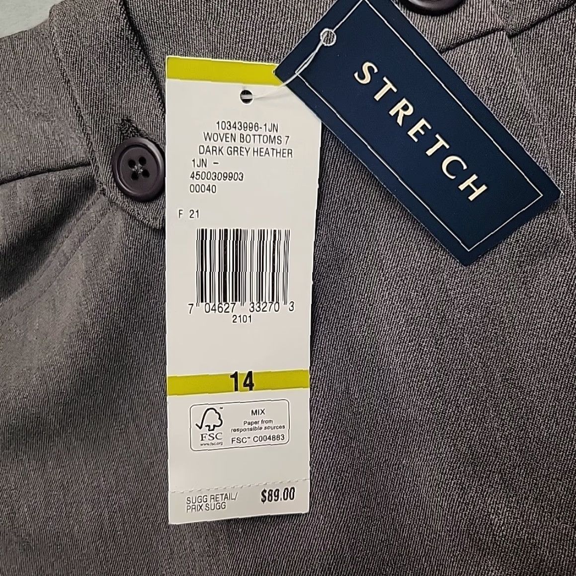 Jones New York Jones New York Signature Pants Womens 14 Gray Stretch Dress Career Modern NEW Pants Womens 14 Gray Stretch Dress Career Modern NEW Size 36" / US 14 / IT 50 - 4 Thumbnail
