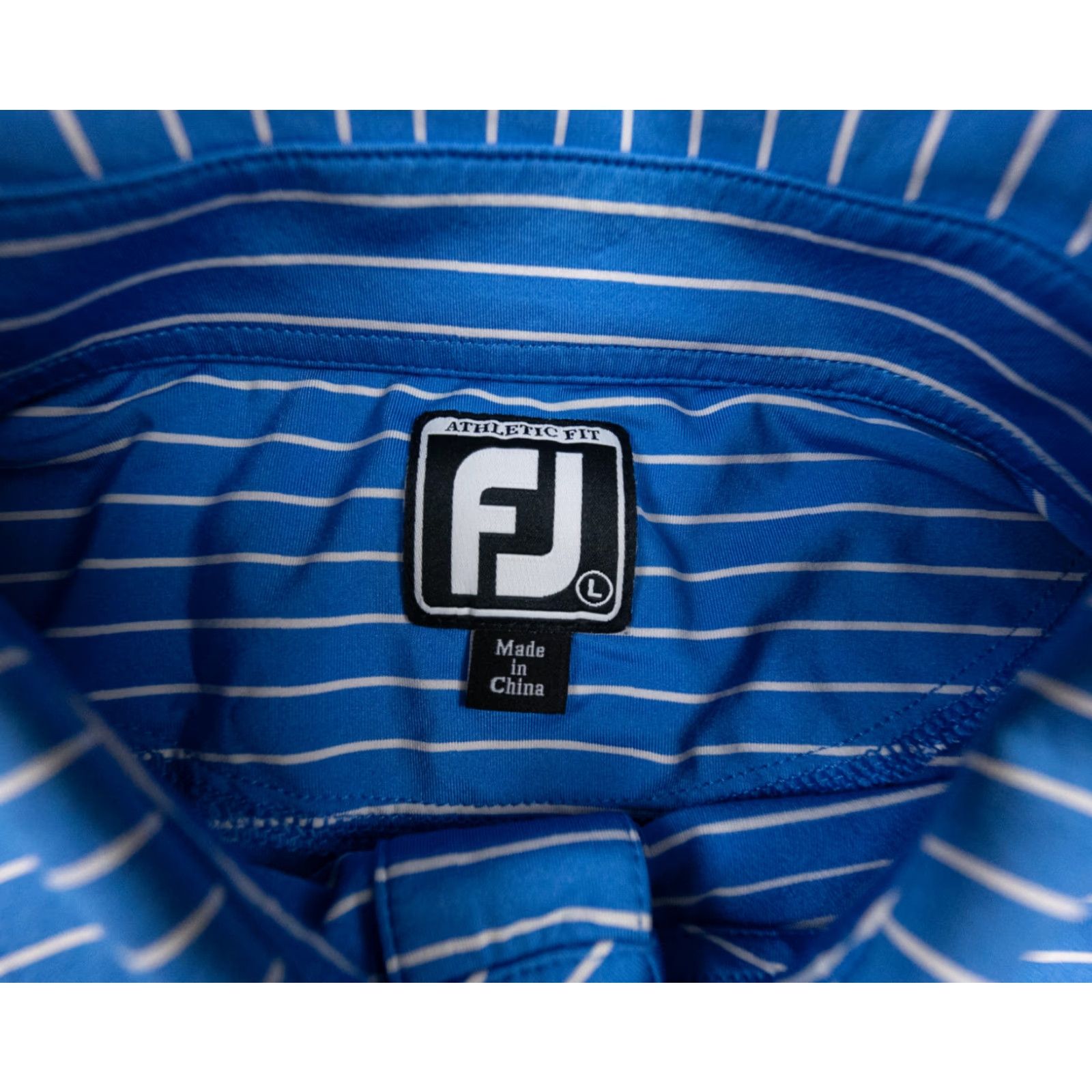 Footjoy FootJoy Polo Shirt Men’s Large Blue Short Sleeve Golf Regular Fit Striped Polo Shirt 100% Polyester Spandex Size US L / EU 52-54 / 3 - 4 Thumbnail