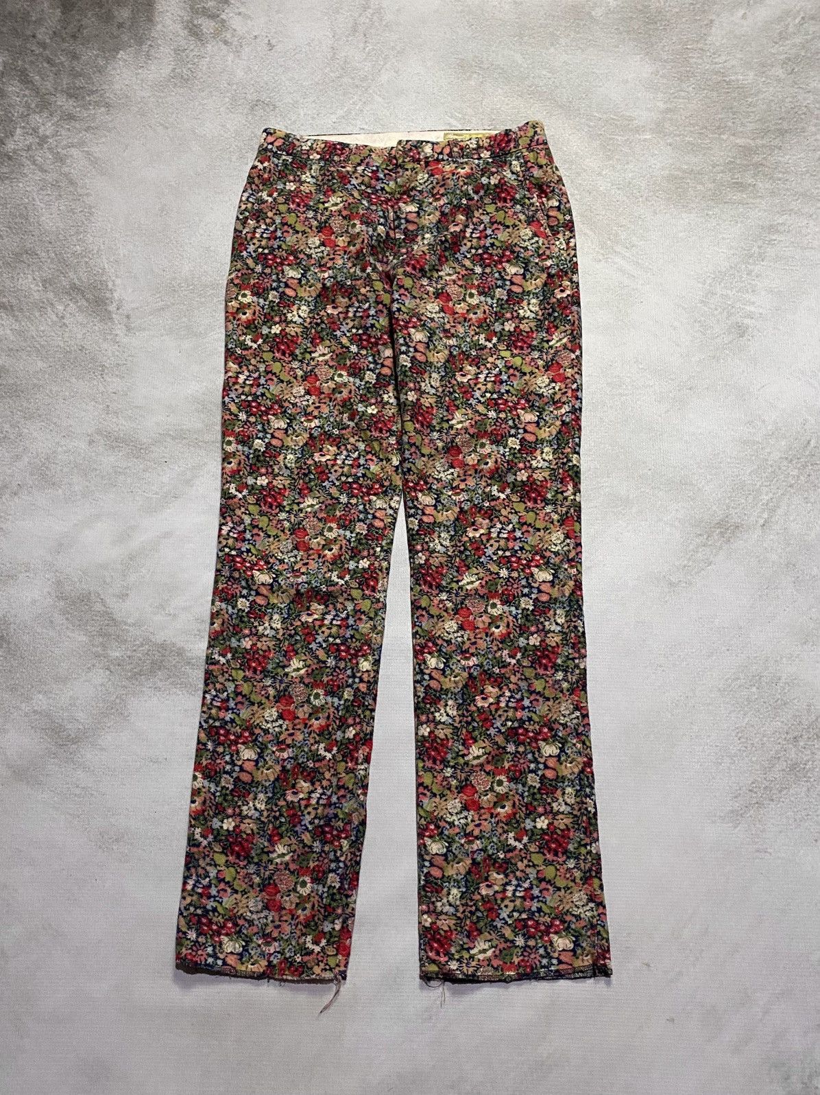 Beams Plus Beams Boy Floral Pants Size 27" / US 4 / IT 40 - 2 Thumbnail
