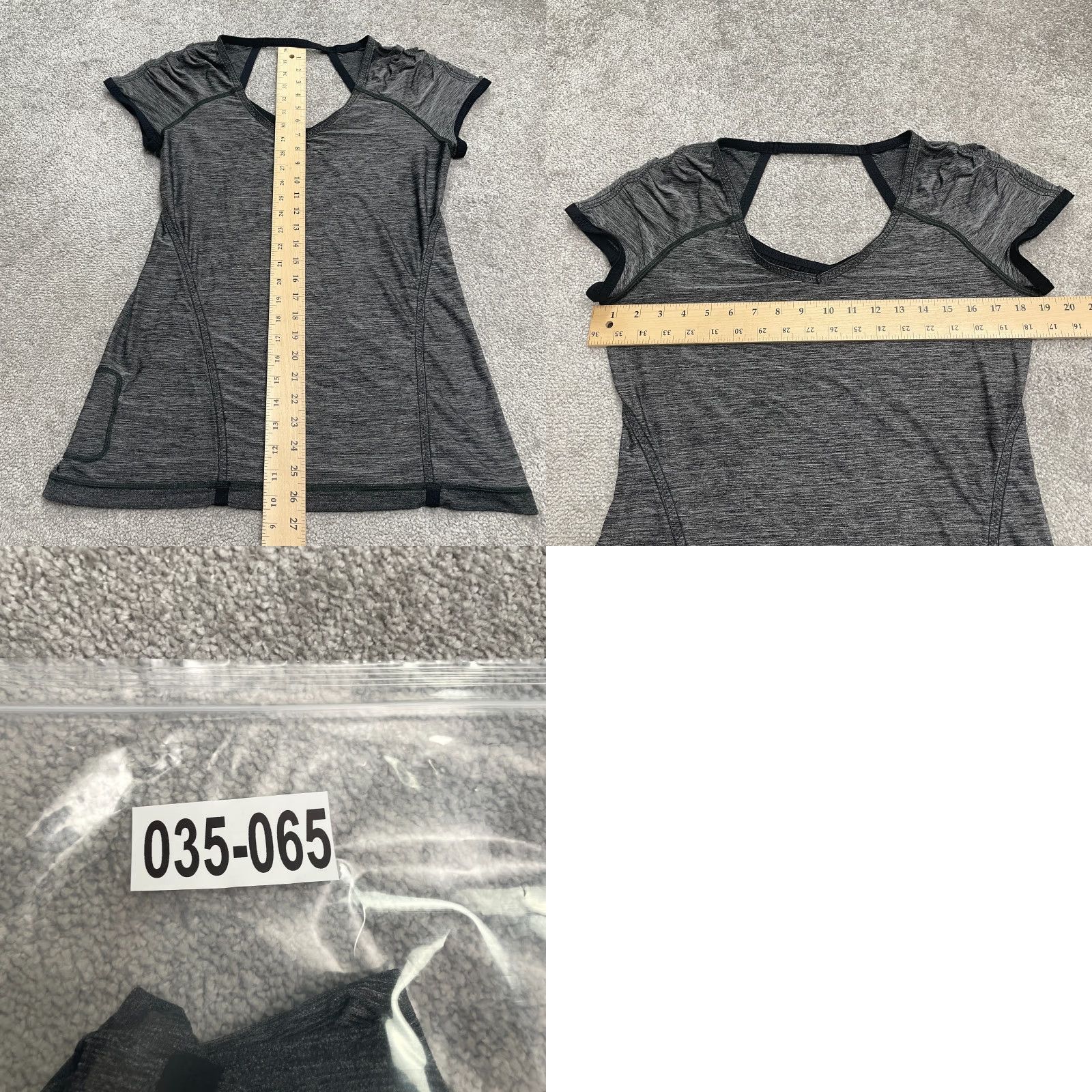 Lululemon Lululemon Women's Active Top T-Shirt Short Sleeve V-Neck Breathable Lightweight Gym Fitness Athleisure Size 10 Gray Size L / US 10 / IT 46 - 8 Thumbnail