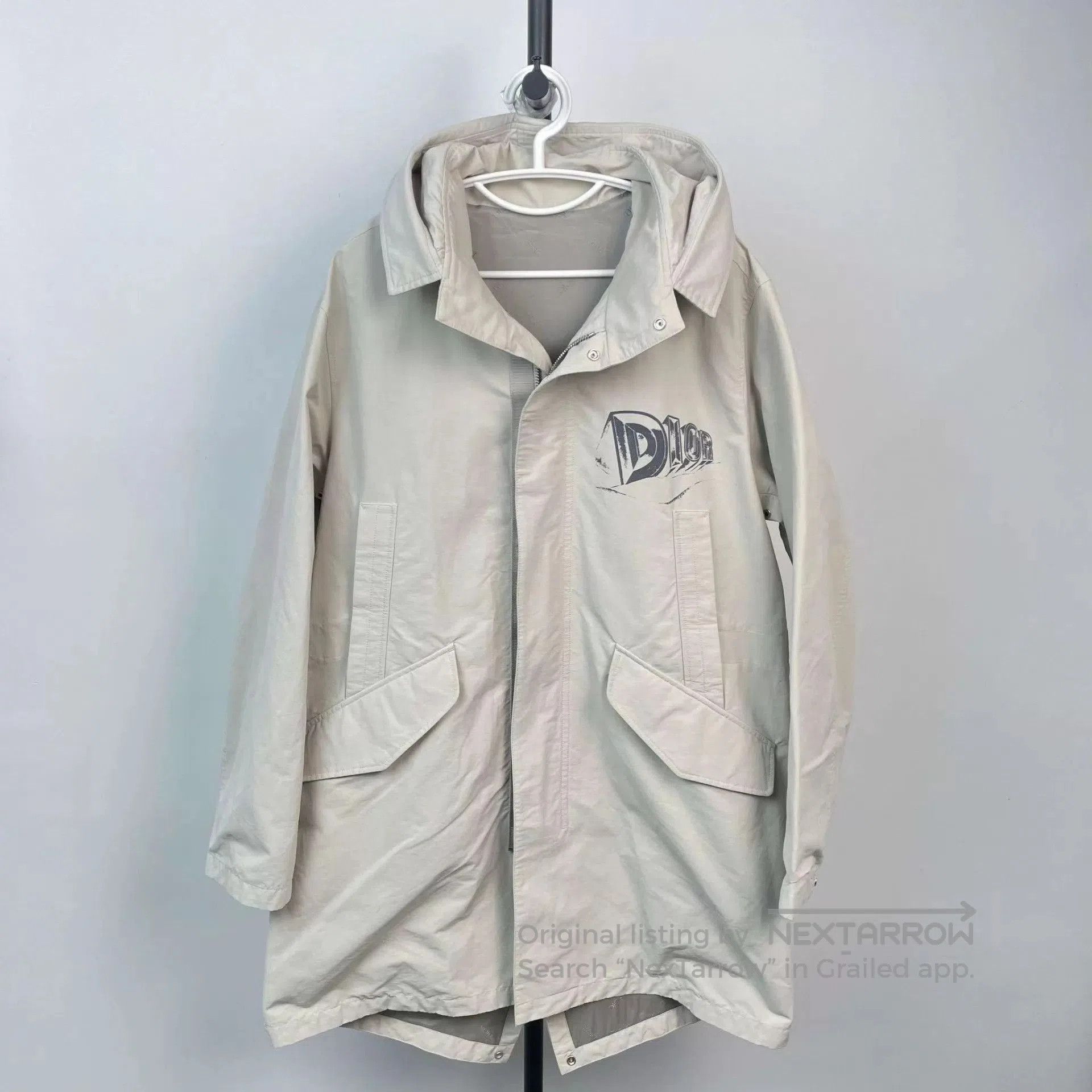 Dior Gray Hooded Light Jacket. Size US M / EU 48-50 / 2 - 1 Thumbnail