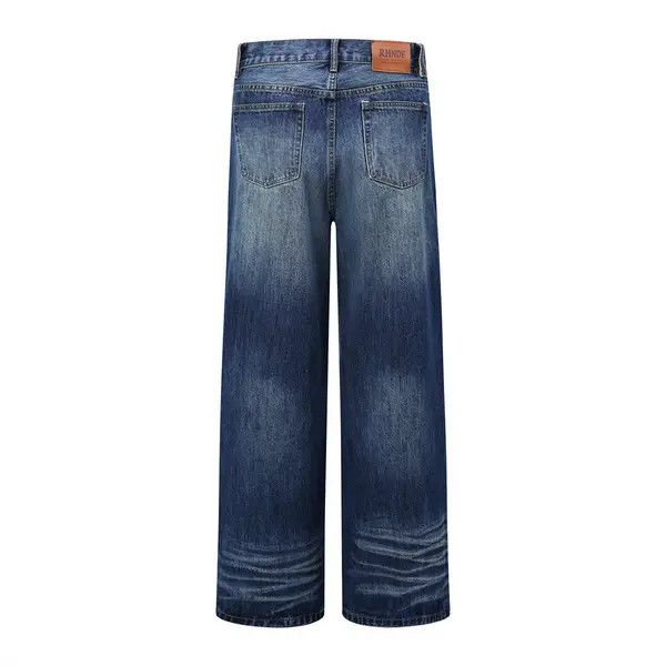VIBE Street American gradient washed loose wide-leg jeans y2k Size US 32 / EU 48 - 3 Thumbnail