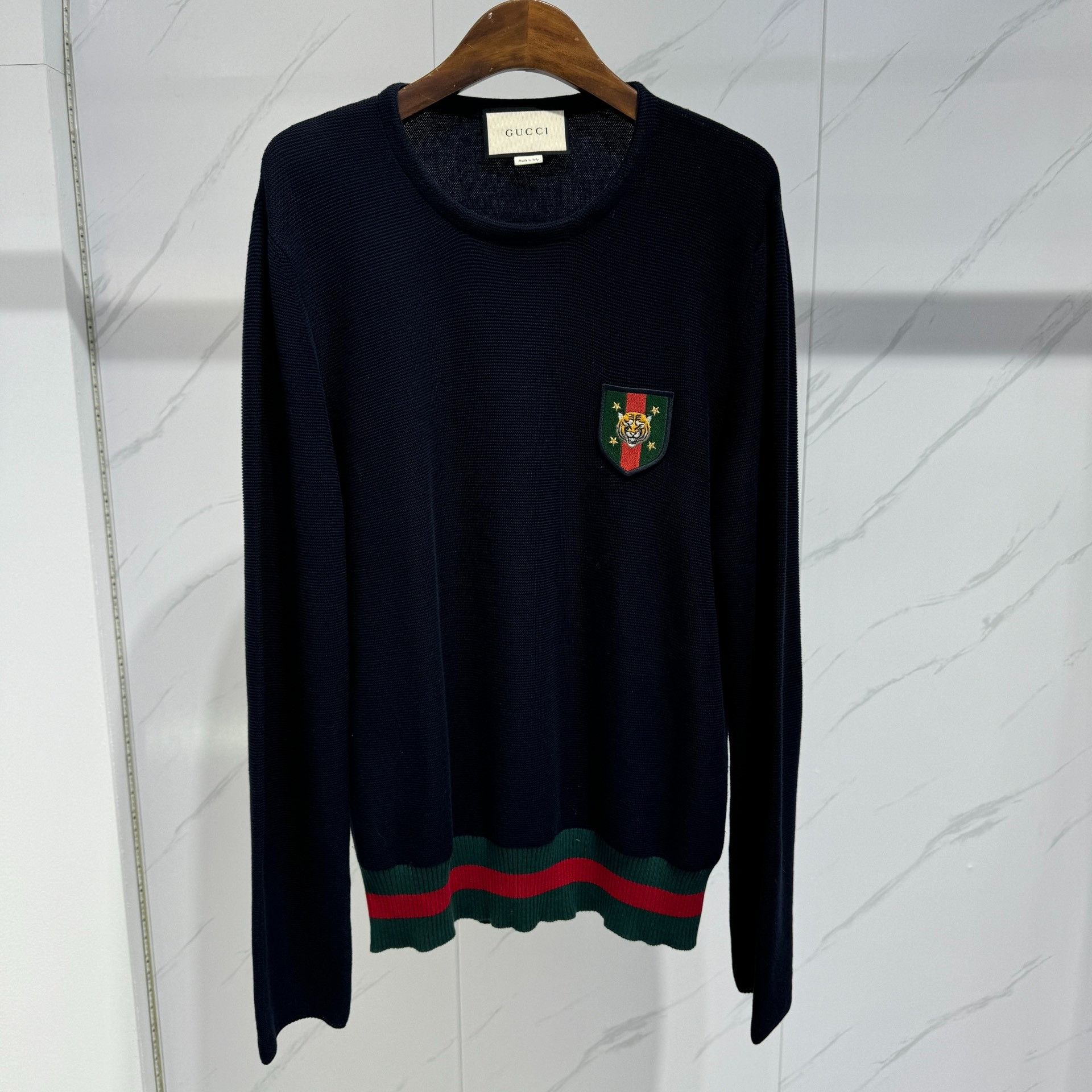 Gucci Gucci tiger head embroidered sweater color Size US M / EU 48-50 / 2 - 1 Thumbnail