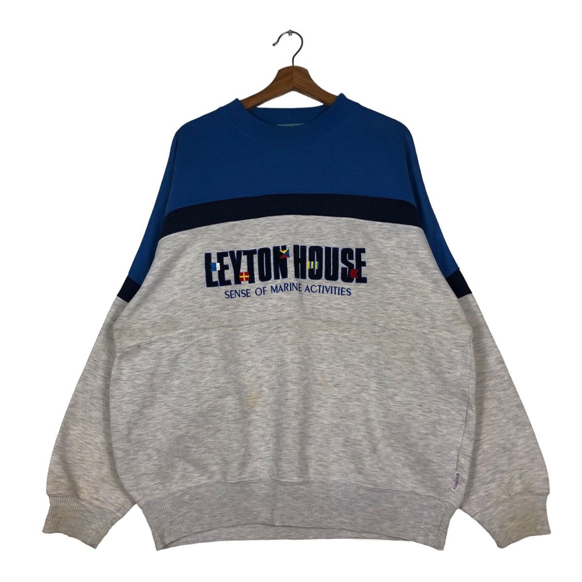 Japanese Brand 🔥Vintage Sweatshirt Crewneck Leyton House Big Logo Size US L / EU 52-54 / 3 - 1 Thumbnail