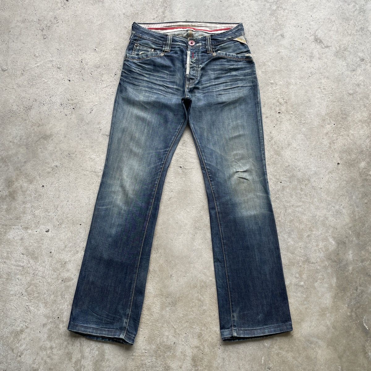 Jean × Replay × Vintage W32💥 Vintage Replay FLARE Faded Jeans Pants BOOTCUT Denim Size US 32 / EU 48 - 1 Thumbnail
