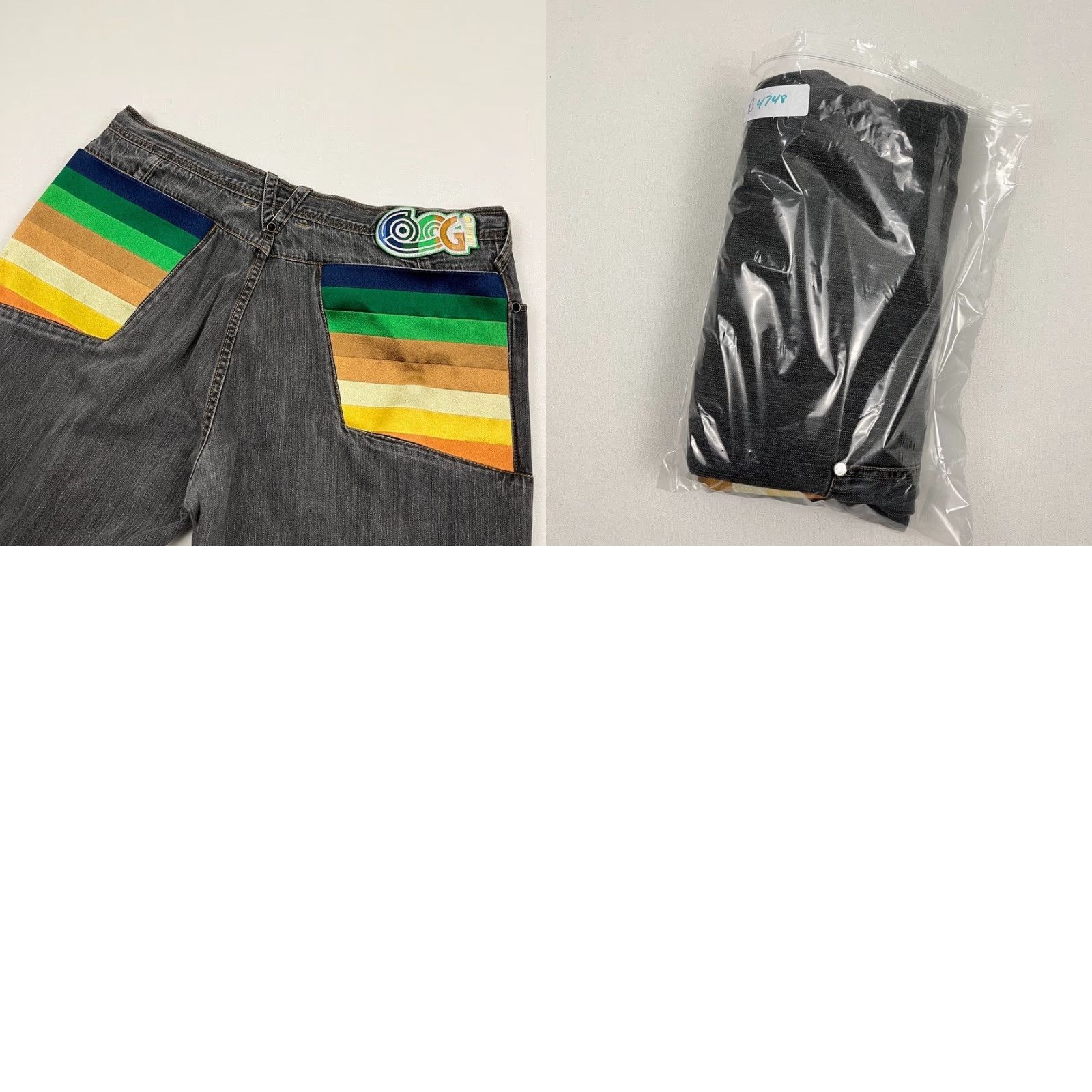 Coogi VINTAGE COOGI Jeans 42x32 Gray Denim Wide Leg Baggy Hip Hop Embroidered 90s Mens Size US 42 / EU 58 - 9 Thumbnail