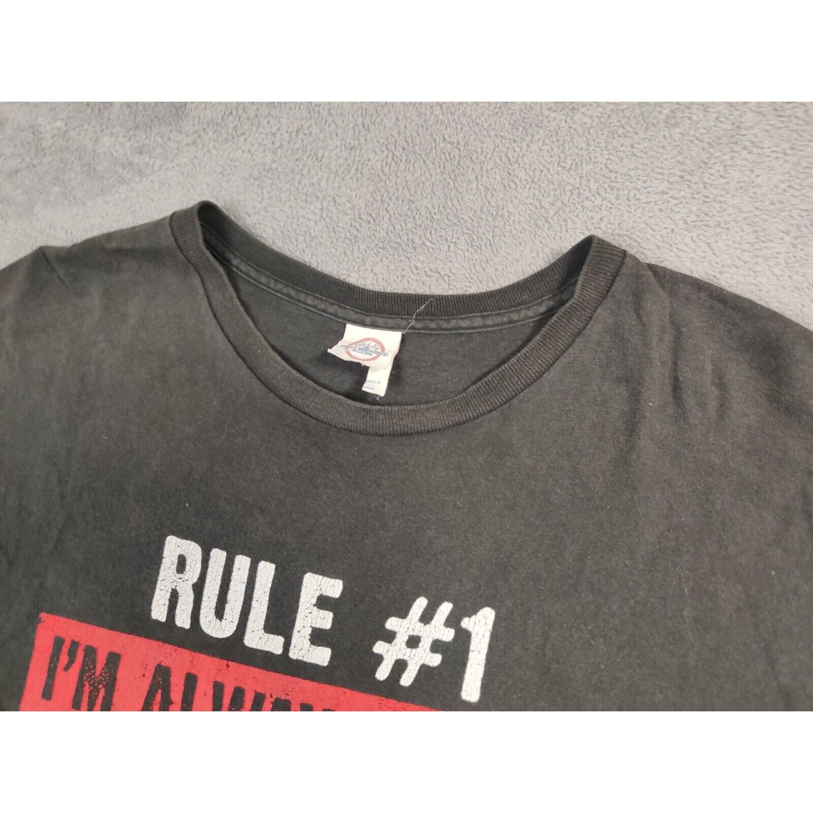 Delta Funny Novelty Shirt Adult Mens 2XL XXL Black Im Always Right Size US XXL / EU 58 / 5 - 3 Thumbnail