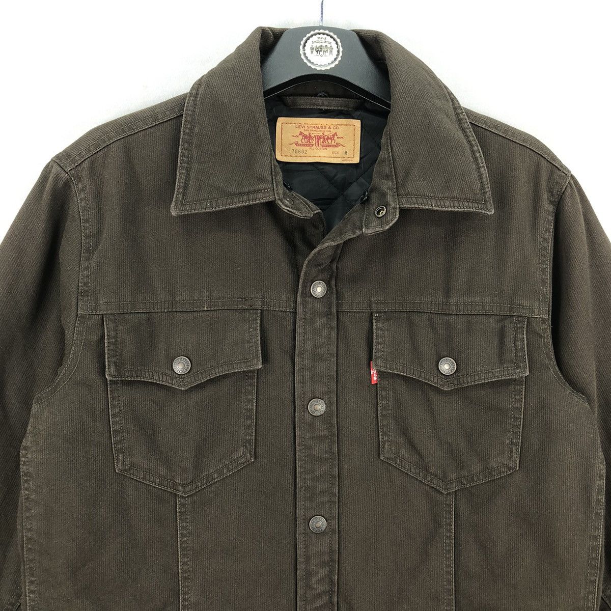 Levi's Vintage Clothing Vintage Y2K Levis Corduroy Jacket Quilted Lining Size US S / EU 44-46 / 1 - 9 Thumbnail