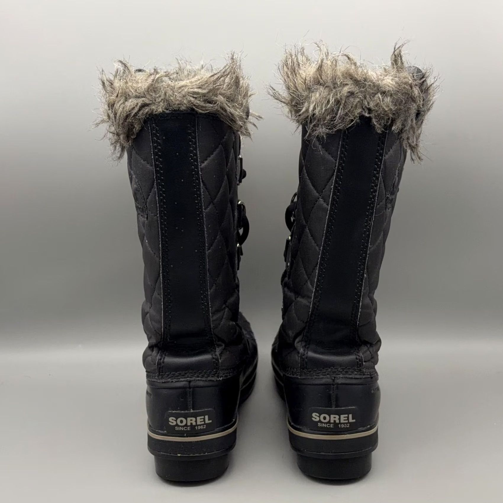 SOREL Sorel Boots Womens Size 7 Black Faux Fur Lace Up Winter Waterproof Snow Size US 5 / IT 35 - 5 Thumbnail