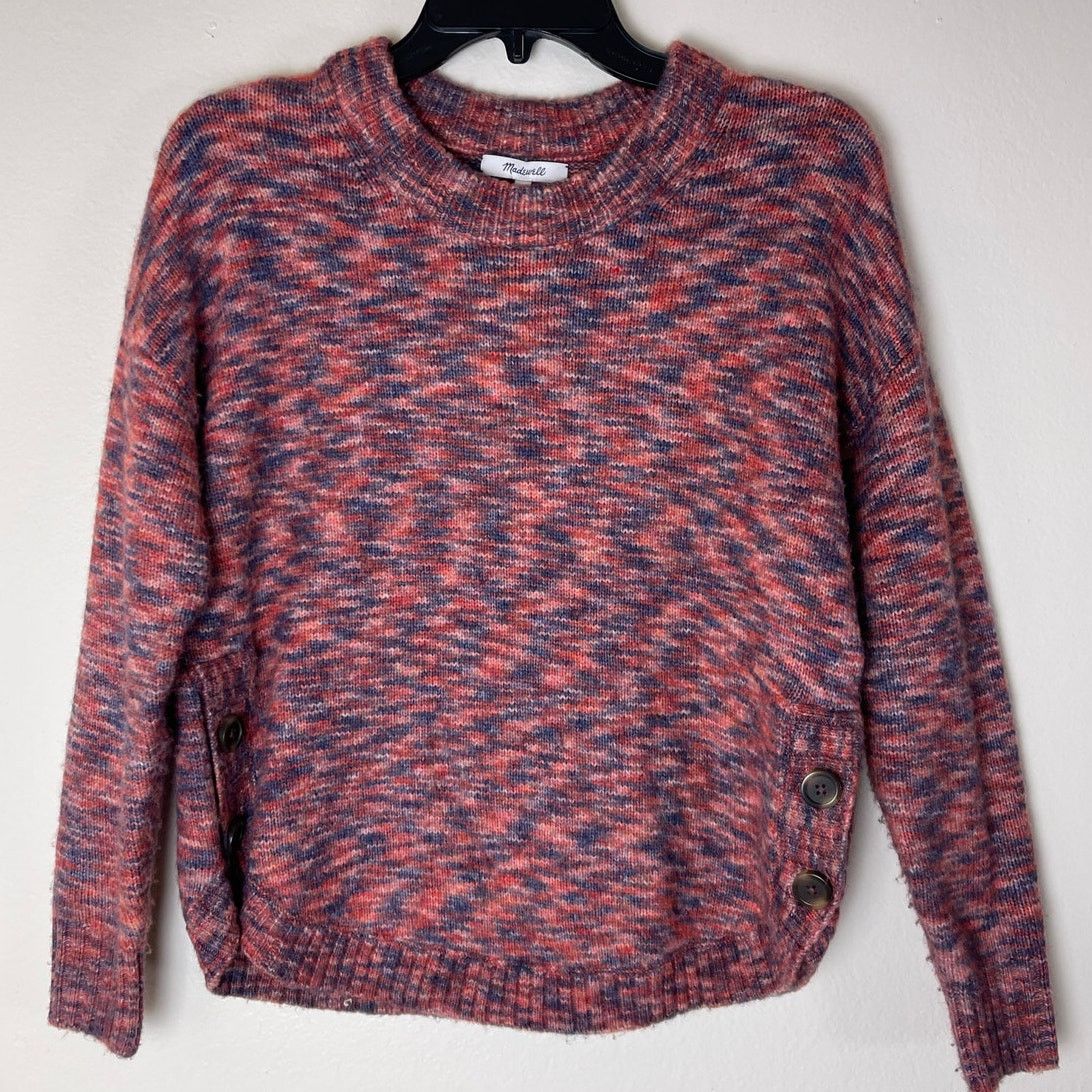 Madewell Madewell Space Dye Side Button Crewneck Sweater - Size XS Size XS / US 0-2 / IT 36-38 - 2 Thumbnail