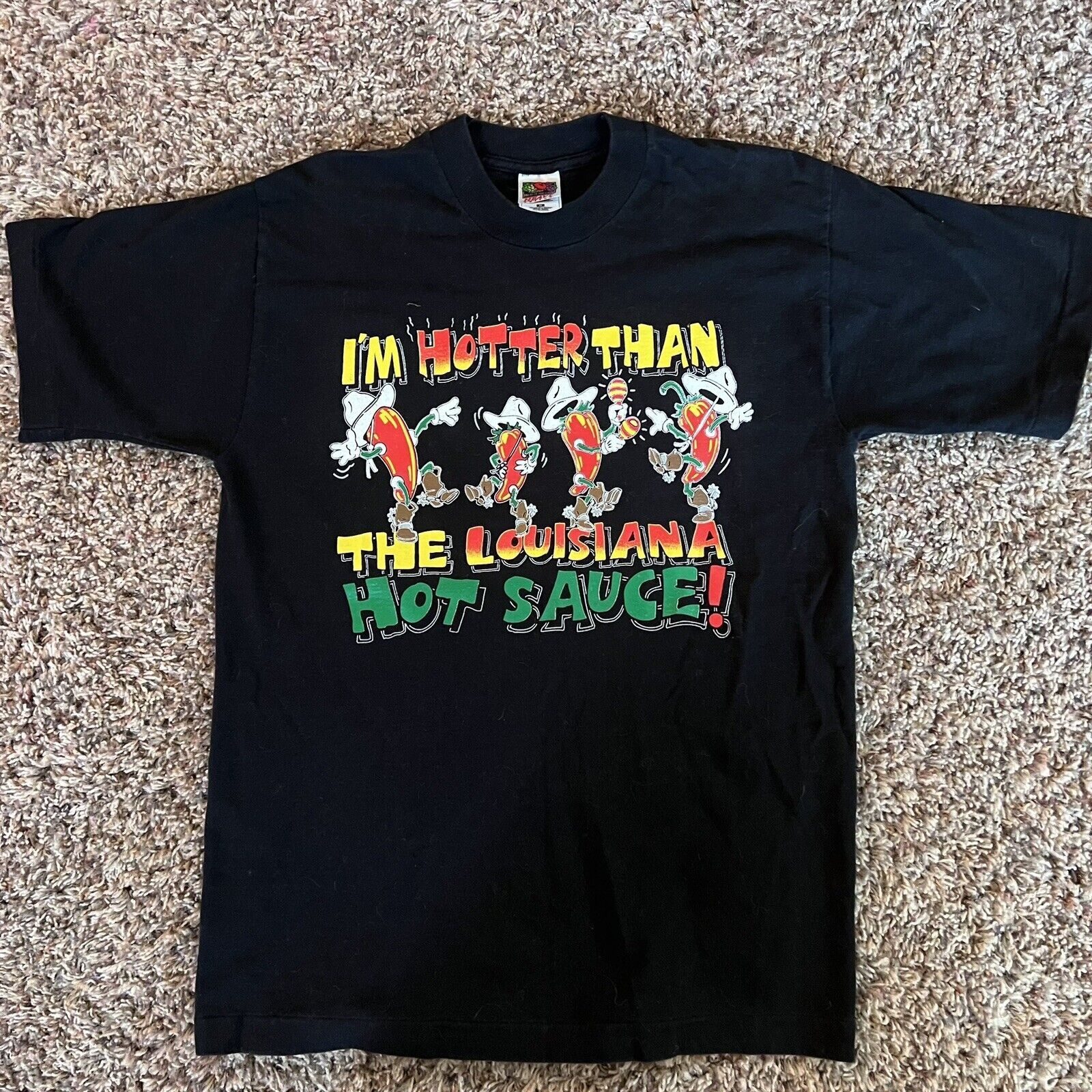 Vintage 90s Vintage Louisiana Hot Sauce Lee Honky Tonk Twist Shirt Size US M / EU 48-50 / 2 - 1 Thumbnail
