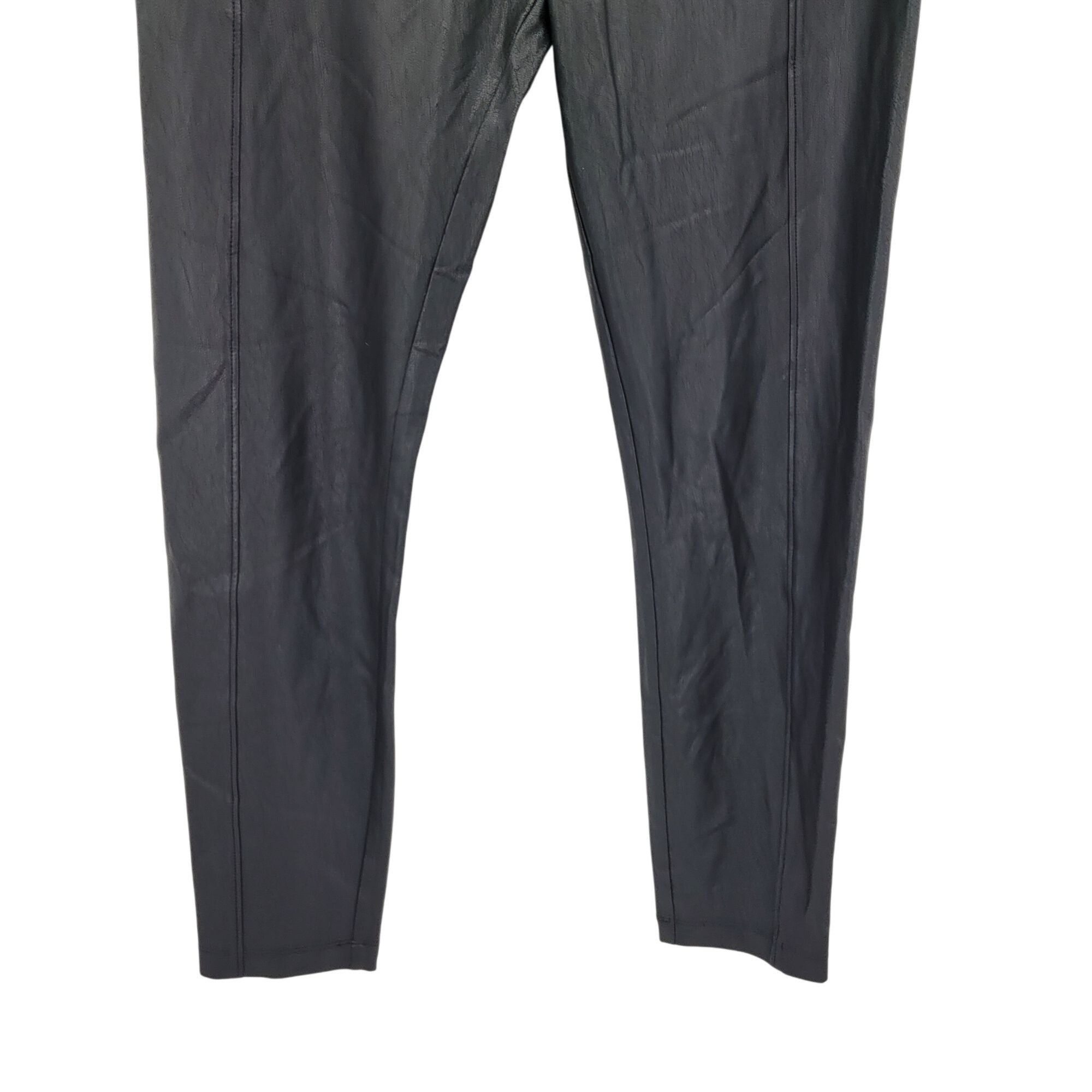 Other BCBGMAXAZRIA Faux Leather Leggings M Black High Waist Oil Sl Size 30" / US 8 / IT 44 - 8 Thumbnail