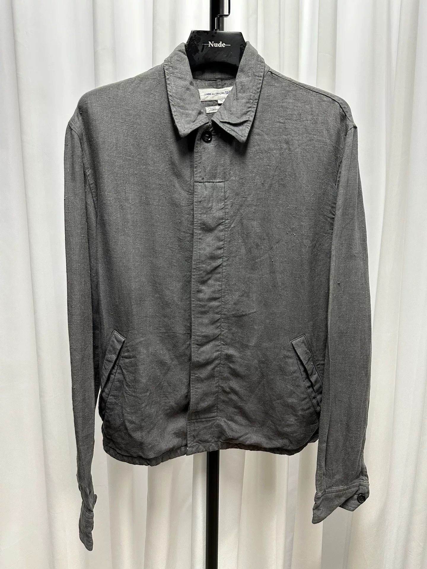 Comme des Garcons Comme des Garcons Gray Linen Jacket Size US M / EU 48-50 / 2 - 1 Thumbnail