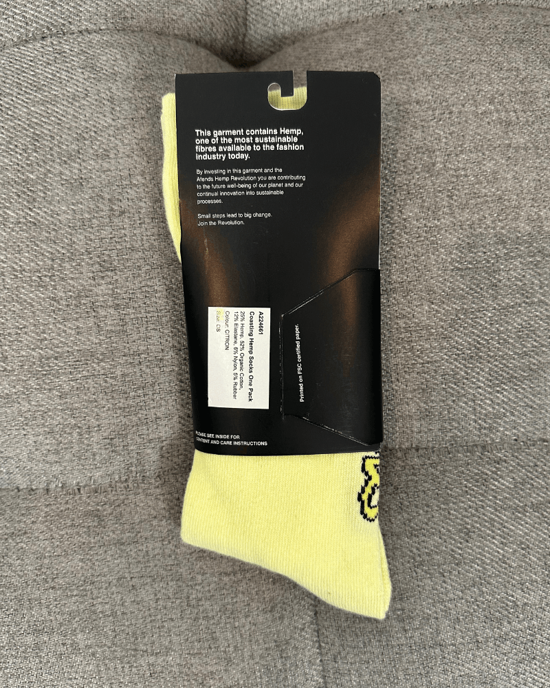 Afends BNWT Afends - Coasting - Hemp Weed Socks One Pack / Citron Size ONE SIZE - 5 Thumbnail