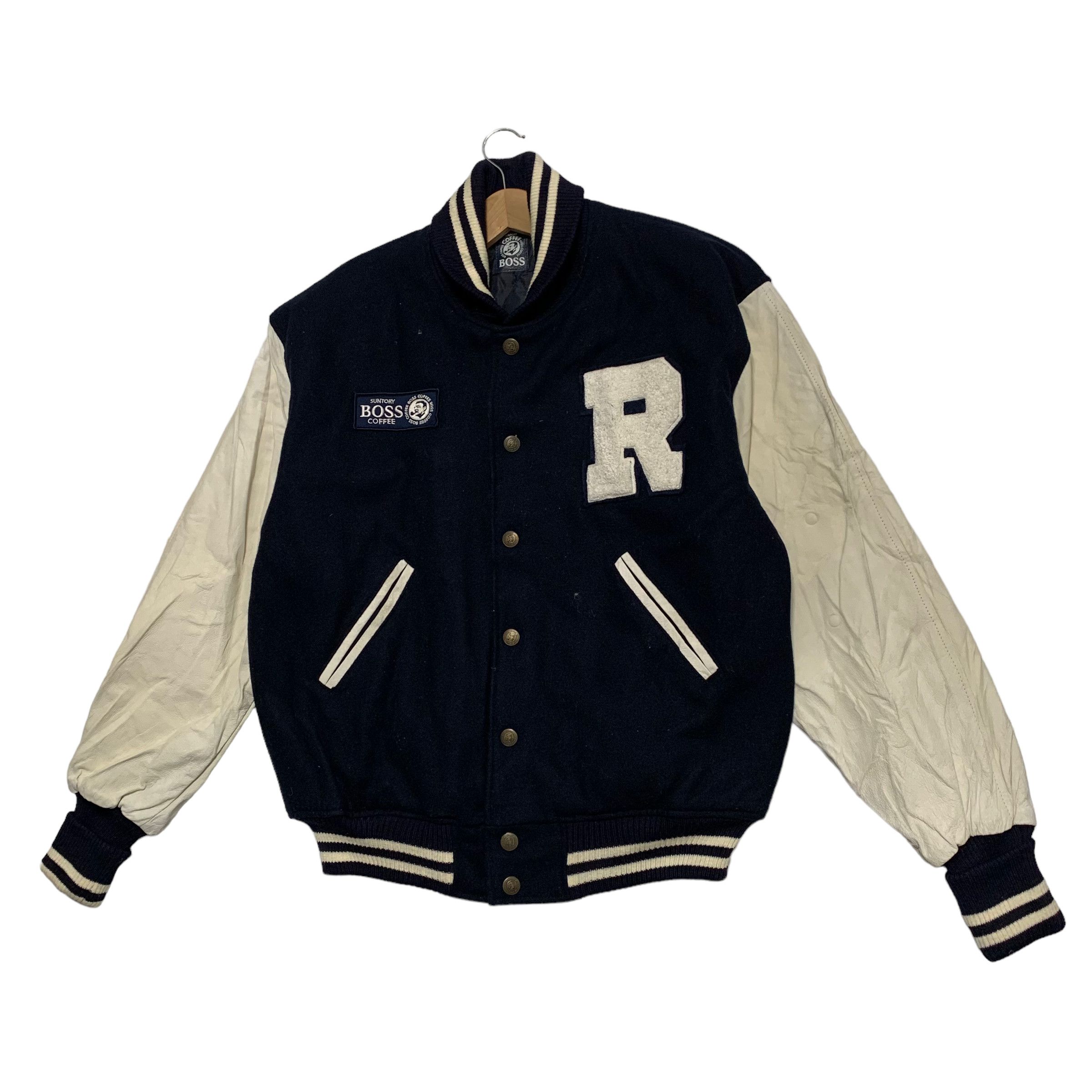 Japanese Brand Vintage Suntory Boss Coffee Varsity Jacket Size US XL / EU 56 / 4 - 4 Thumbnail