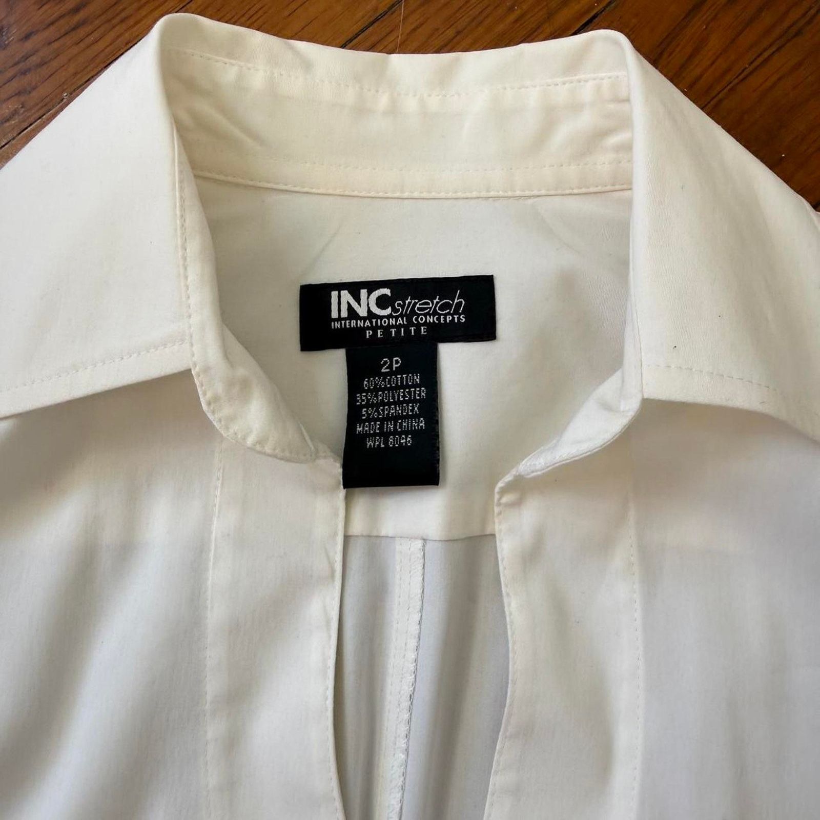 I.N.C ⋆｡˚ 🤍 y2k office siren fitted blouse 🤍 Size S / US 4 / IT 40 - 3 Thumbnail