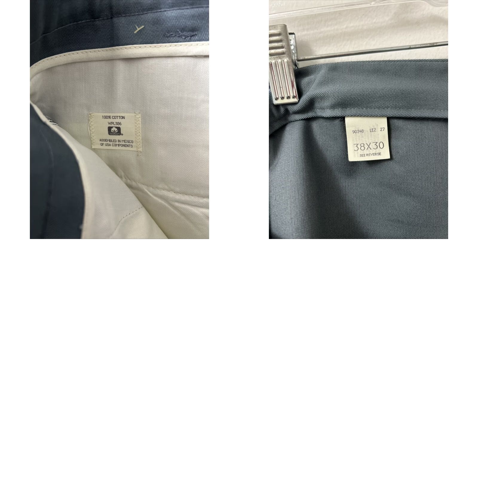 Haggar Haggar Pants Mens 38x30 Navy Blue Wrinkle Free Chino Khaki Pleated 5 Pockets Size US 38 / EU 54 - 9 Thumbnail