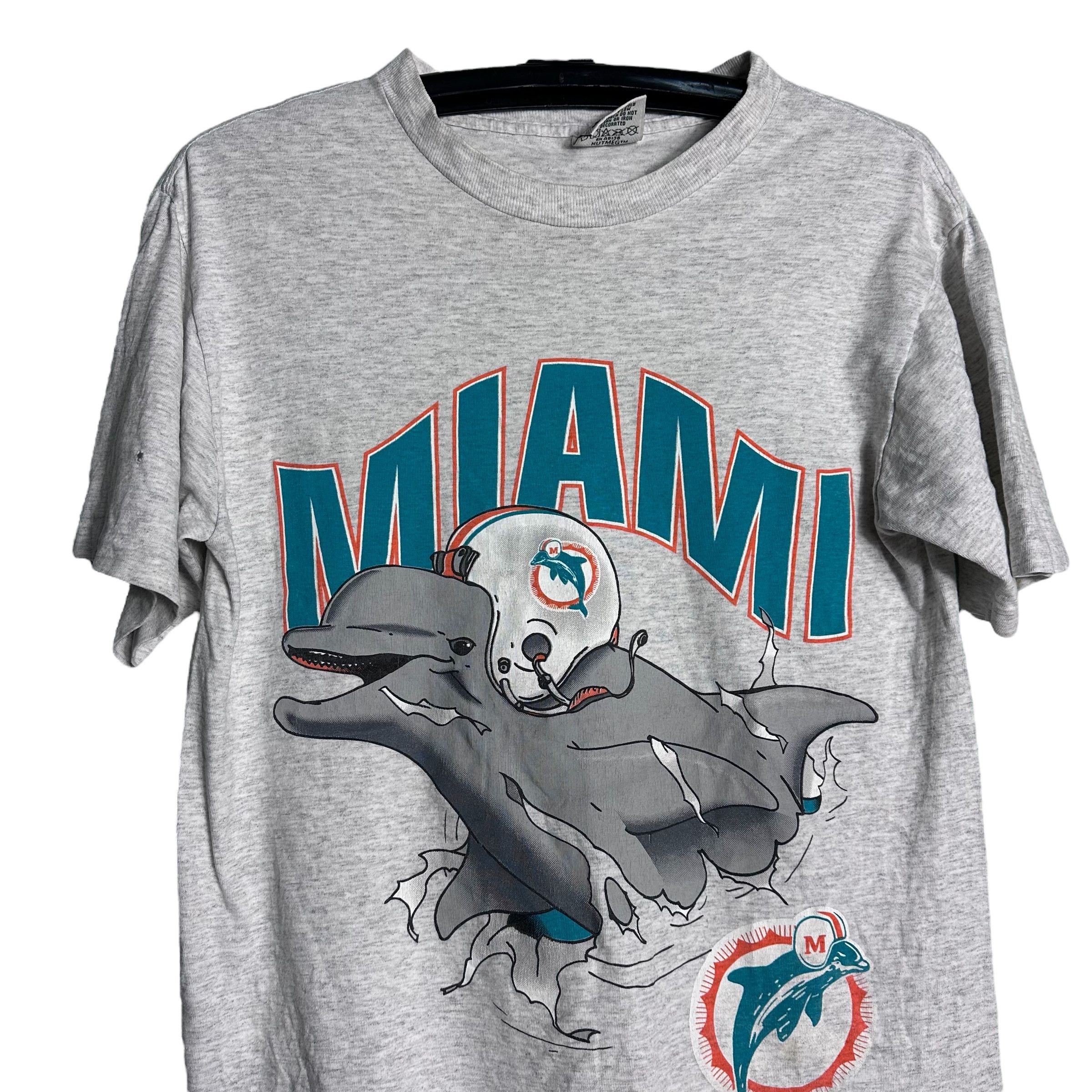 NFL × Nutmeg × Vintage 🔥RARE🔥Vintage Miami Dolphin NFL T-shirt Single Stich Size US M / EU 48-50 / 2 - 2 Thumbnail