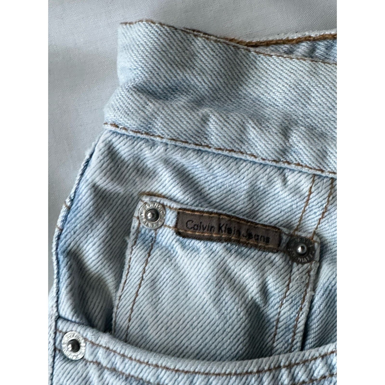 Calvin Klein Calvin Klein Jeans W 8 Blue Denim Distressed Straight Leg Size 30" / US 8 / IT 44 - 6 Thumbnail