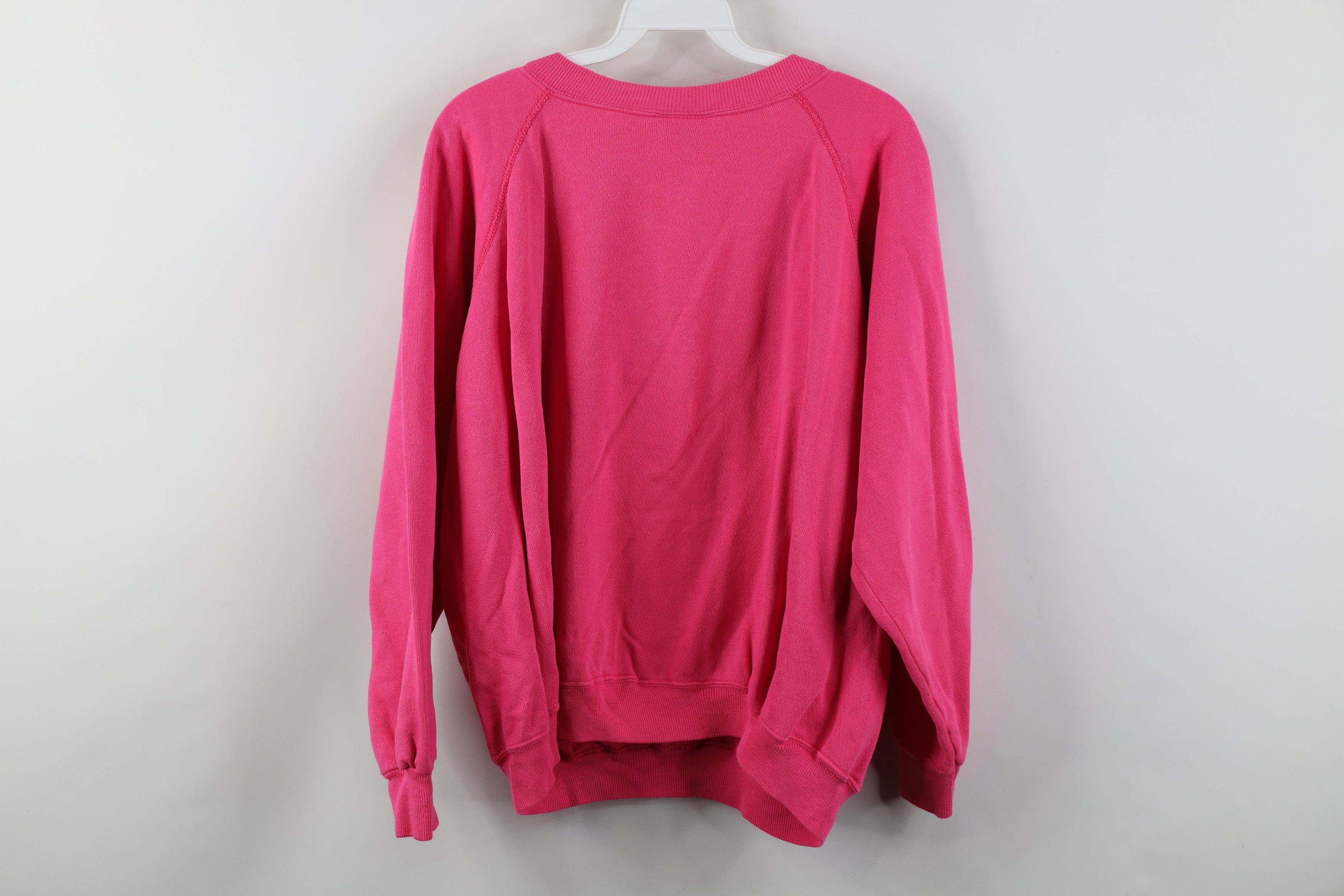 Vintage Vintage 80s 90s Streetwear Crewneck Sweatshirt Pink USA Size XL / US 12-14 / IT 48-50 - 9 Thumbnail