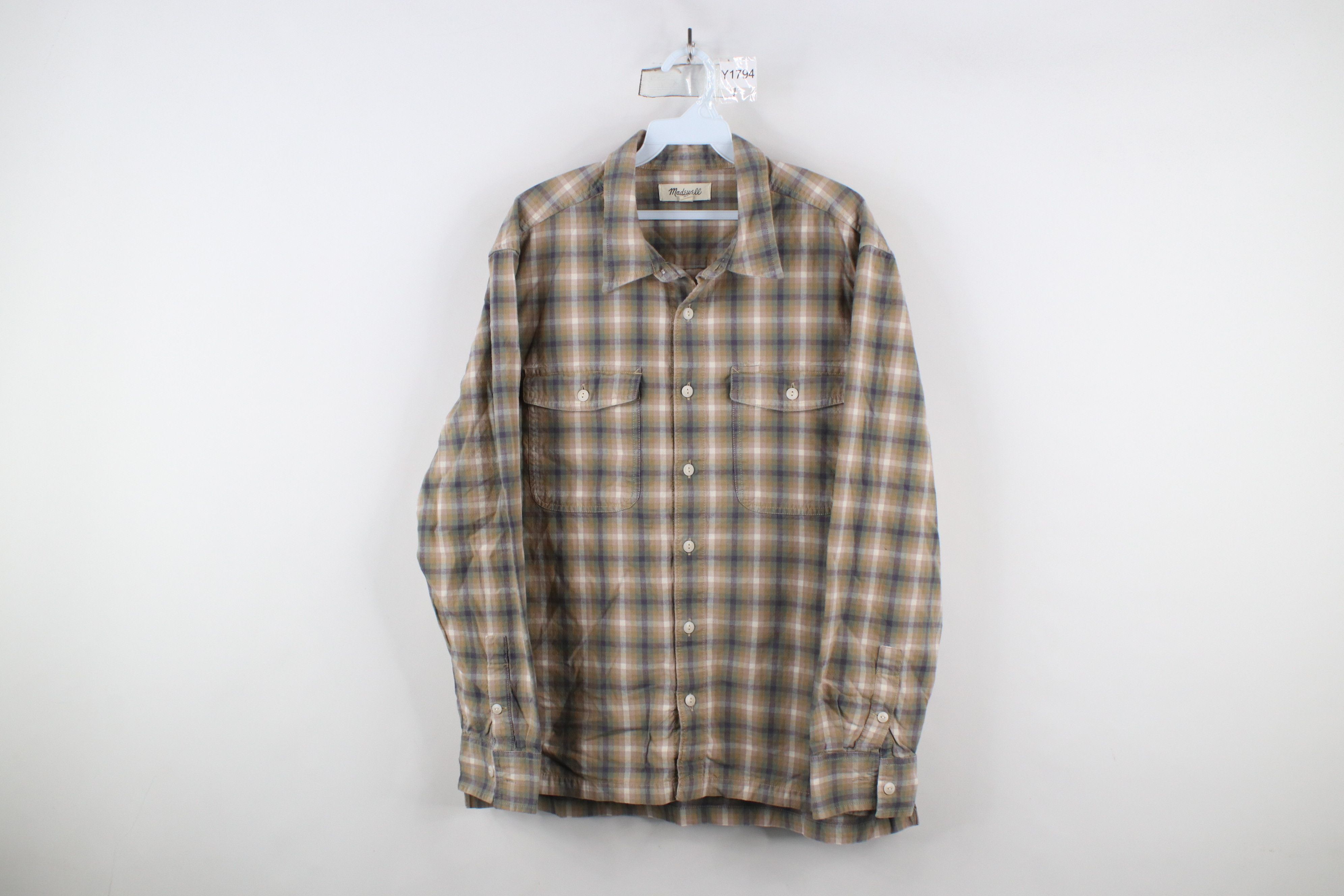 Madewell × Vintage Madewell Faded Brushed Flannel Boxy Fit Button Shirt Plaid Size US M / EU 48-50 / 2 - 1 Thumbnail
