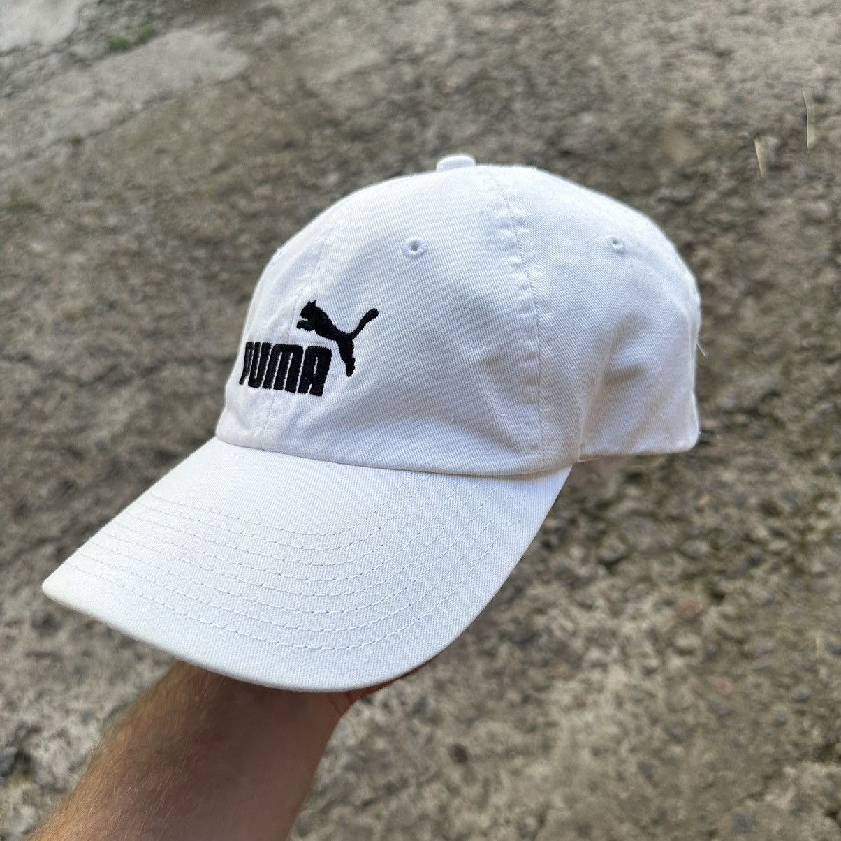Puma Vintage Cap Puma White Hat Y2K One size 90s USA Style Size ONE SIZE - 3 Thumbnail