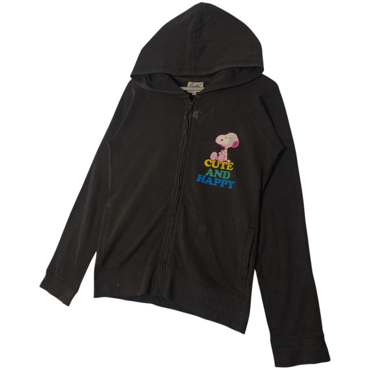 Vintage Vintage Peanuts Printed Hoodie Sweater Black Size L Size US L / EU 52-54 / 3 - 2 Thumbnail