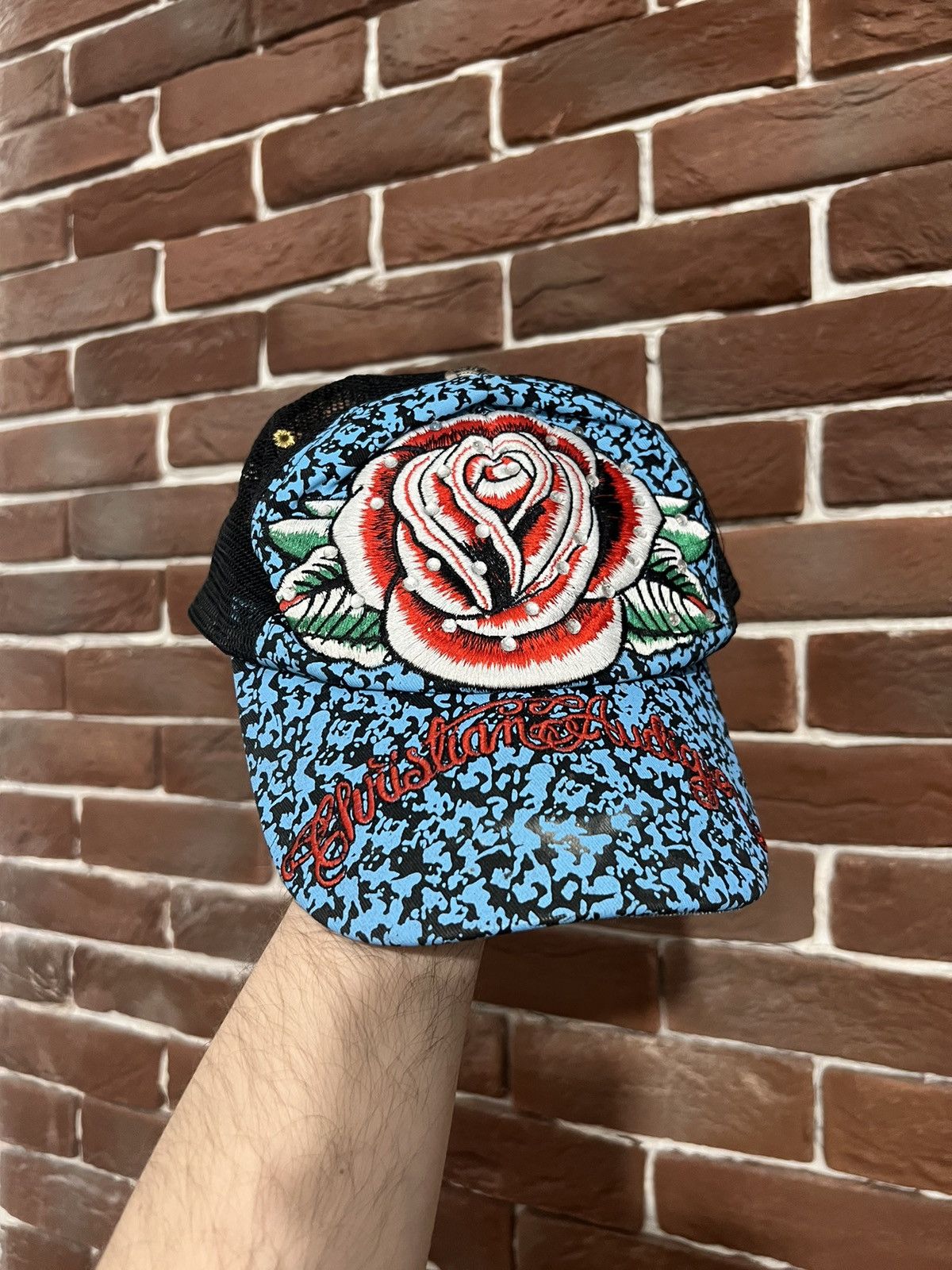 Christian Audigier Rare Vintage Y2K Audigier Ed Hardy Trucker Hat Cap Y2K Drip Size ONE SIZE - 1 Thumbnail