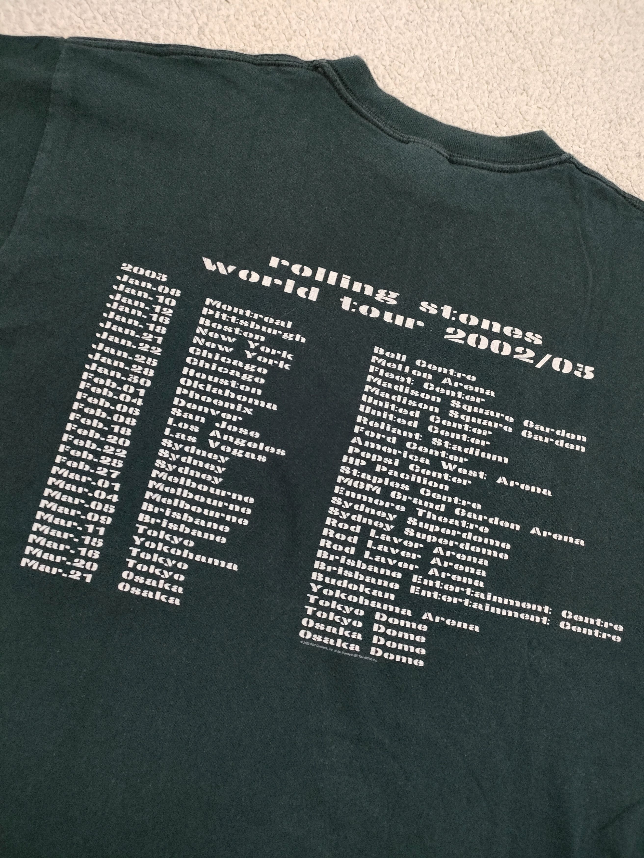 Band Tees × The Rolling Stones × Vintage Vintage 00s ROLLING STONES World Tour 2002-2003 T-Shirt Size US L / EU 52-54 / 3 - 9 Thumbnail