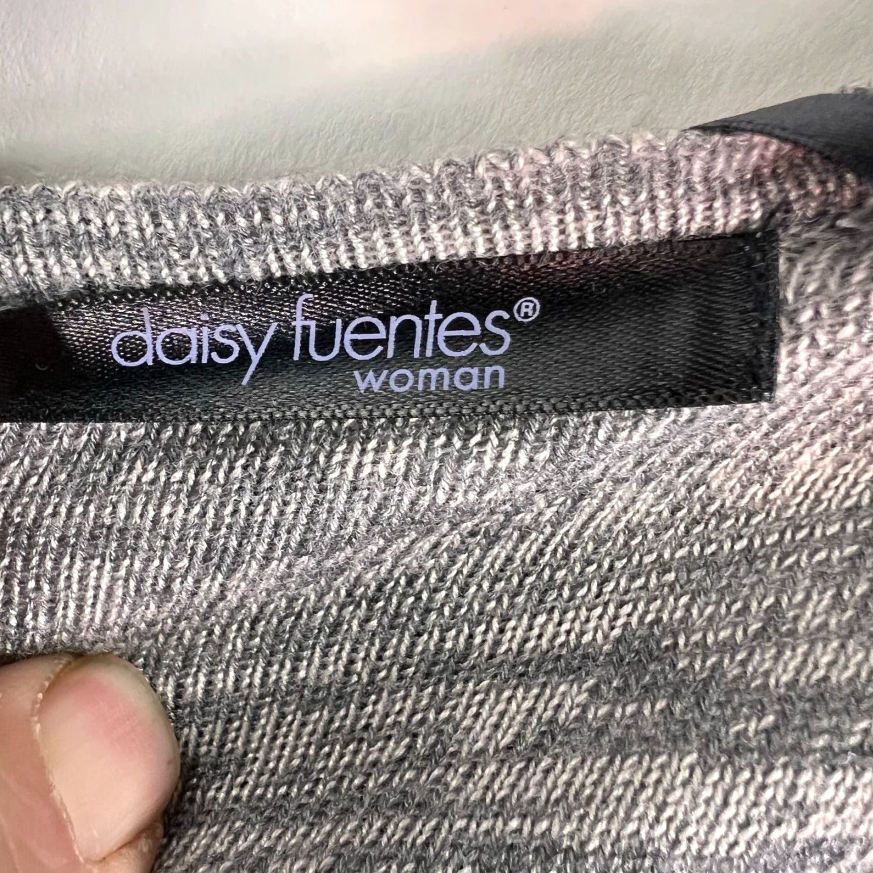 Vintage Daisy Fuentes Dress Belted Knit Rayon Maxi Gray Heather 1X Womens Size XL / US 12-14 / IT 48-50 - 4 Thumbnail