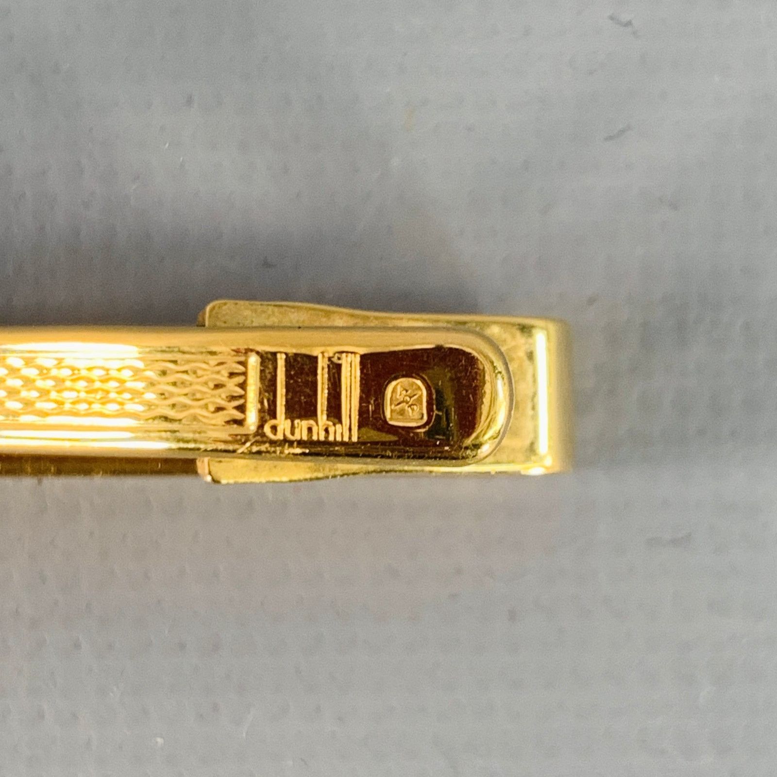 Alfred Dunhill DUNHILL Vintage One Size Gold Black Stripe Metal Tie Clip Size ONE SIZE - 4 Thumbnail