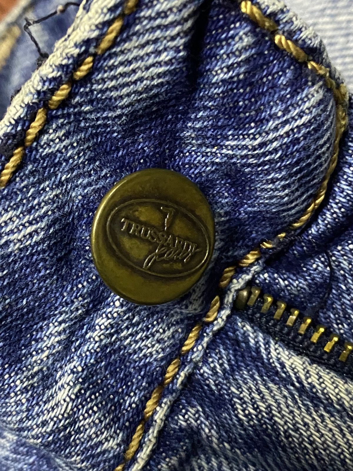 Trussardi Vintage Trussardi Blue Wash Distressed Jeans Size US 28 / EU 44 - 7 Thumbnail