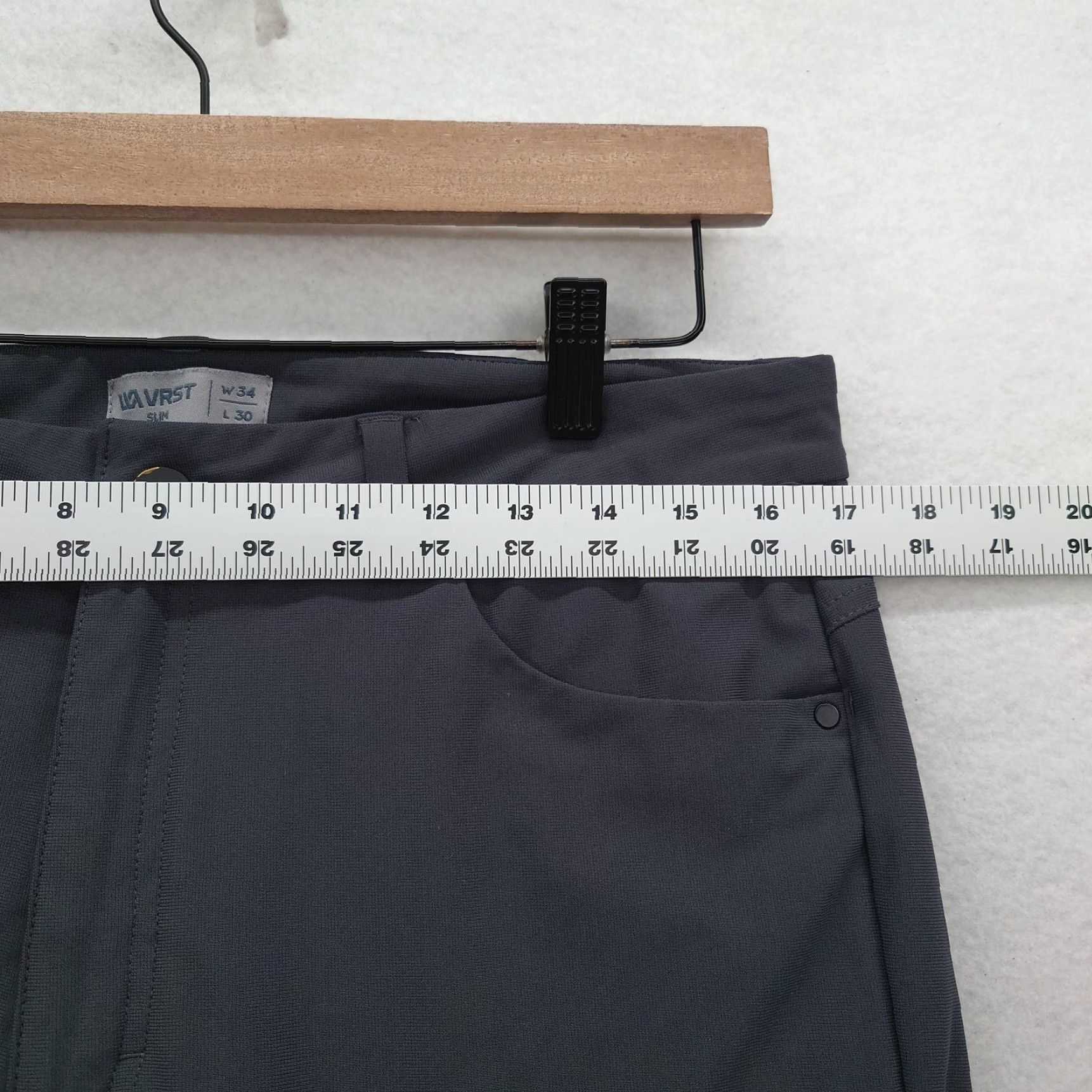 Vintage VRST Pants Mens 34x28 Gray Slim 5 Pocket Stretch Performance Golf Athletic Flex Shirt Size US 34 / EU 50 - 5 Thumbnail