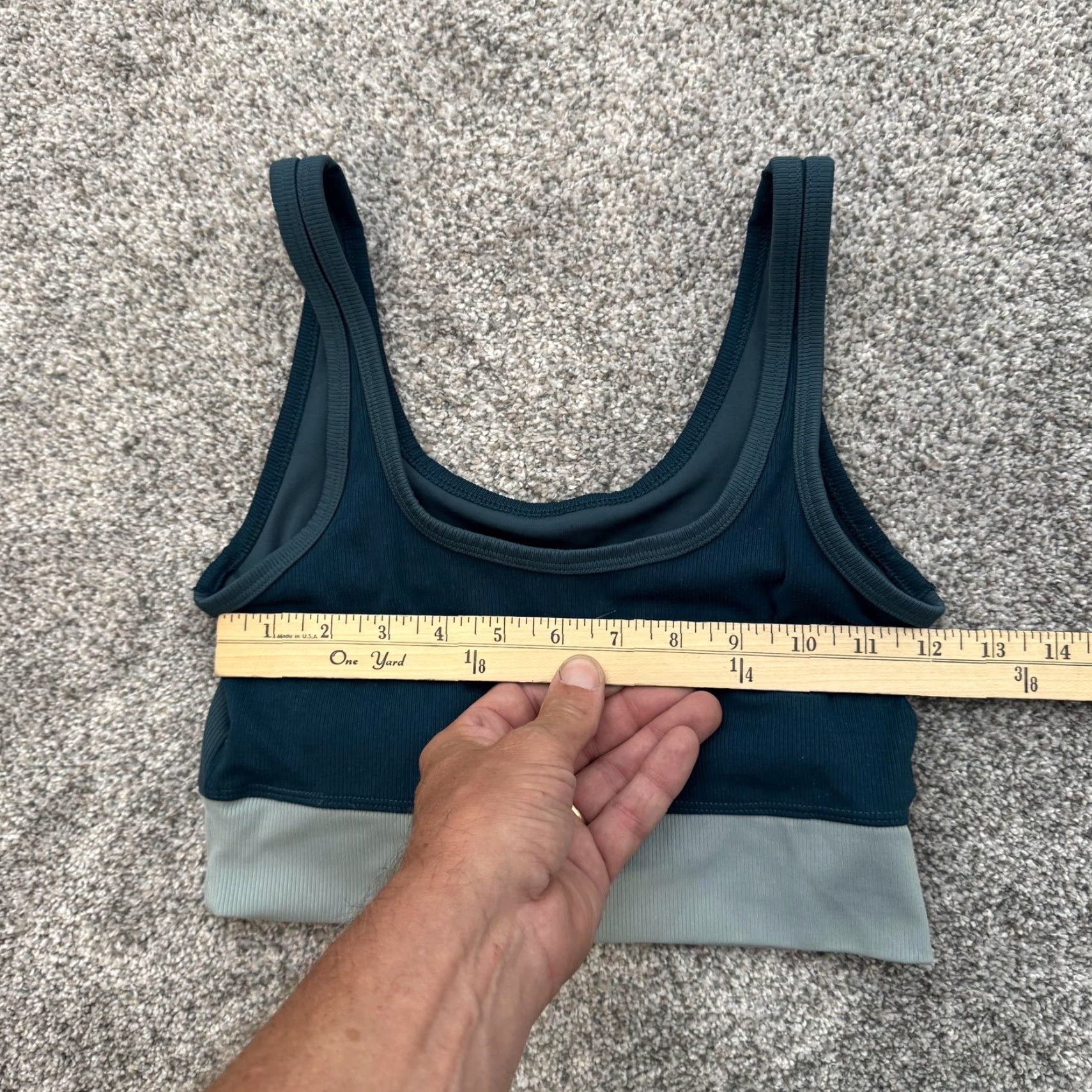 Nike Nike Sports Bra Womens Small Blue Green DA0873-393 Running Yoga Gym Dri-FIT Moisture Wicking Lightweight Breathable Medium Support Size ONE SIZE - 3 Thumbnail