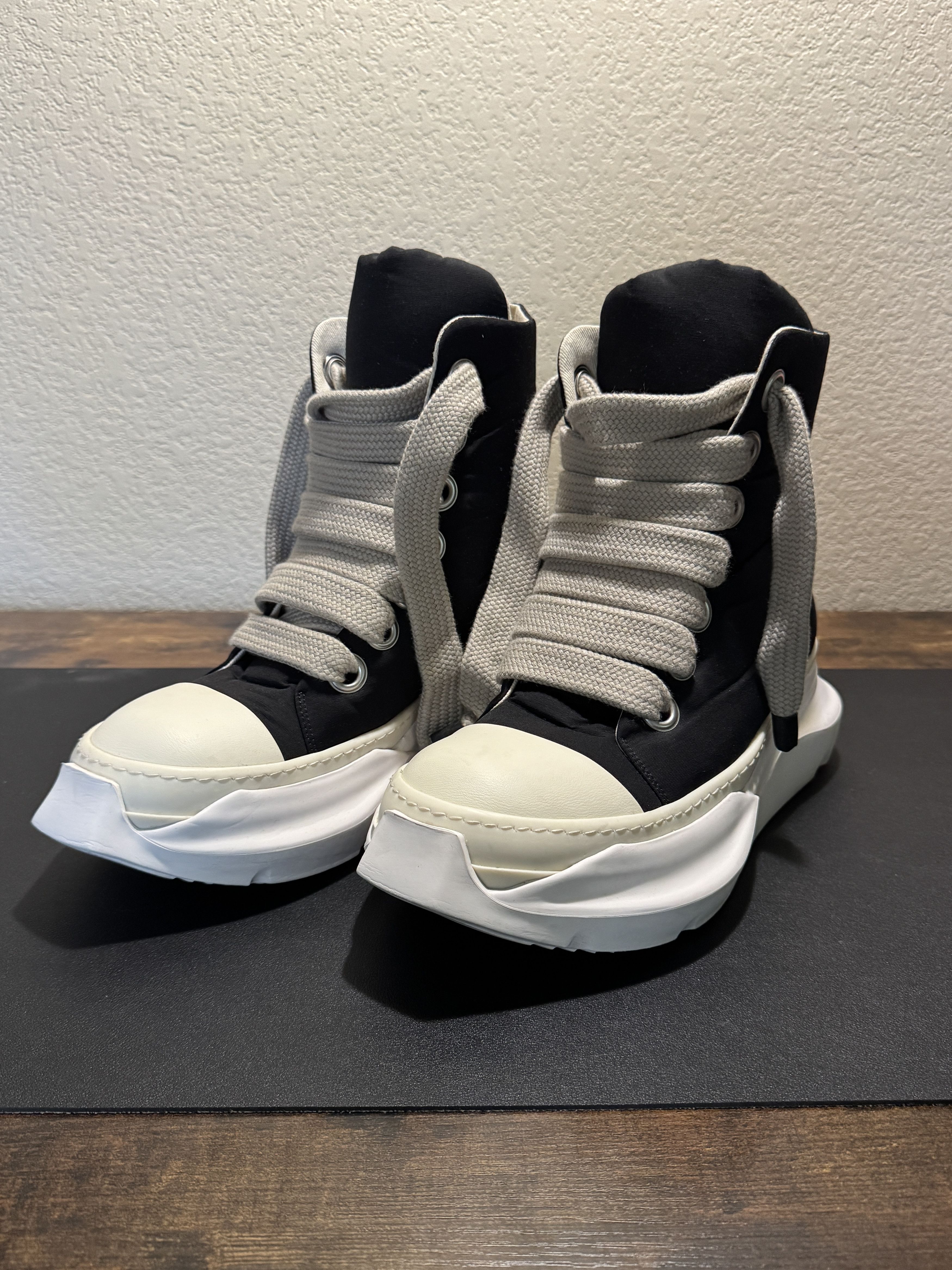 Rick Owens Drkshdw Black Hollywood Jumbo Laces Abstract