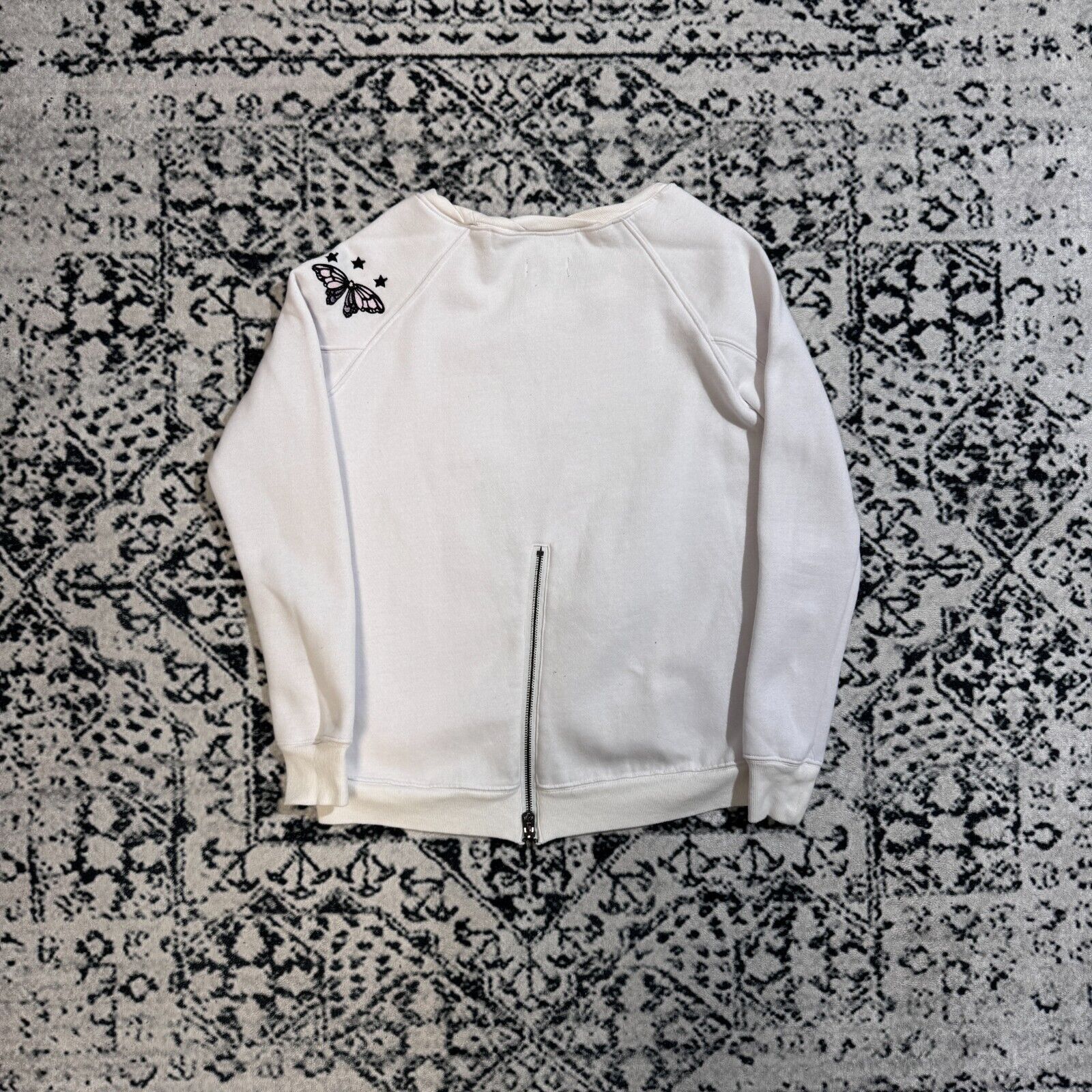 True Religion × Vintage True Religion Unisex White Cotton Crewneck Size XS Skull Zip Size US XS / EU 42 / 0 - 7 Thumbnail