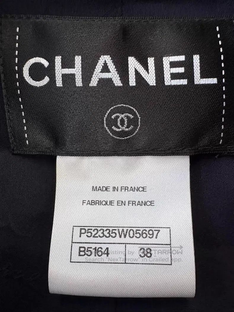 Chanel Chanel 15B Khaki dark blue striped lapel double-breasted k Size XS / US 0-2 / IT 36-38 - 6 Thumbnail