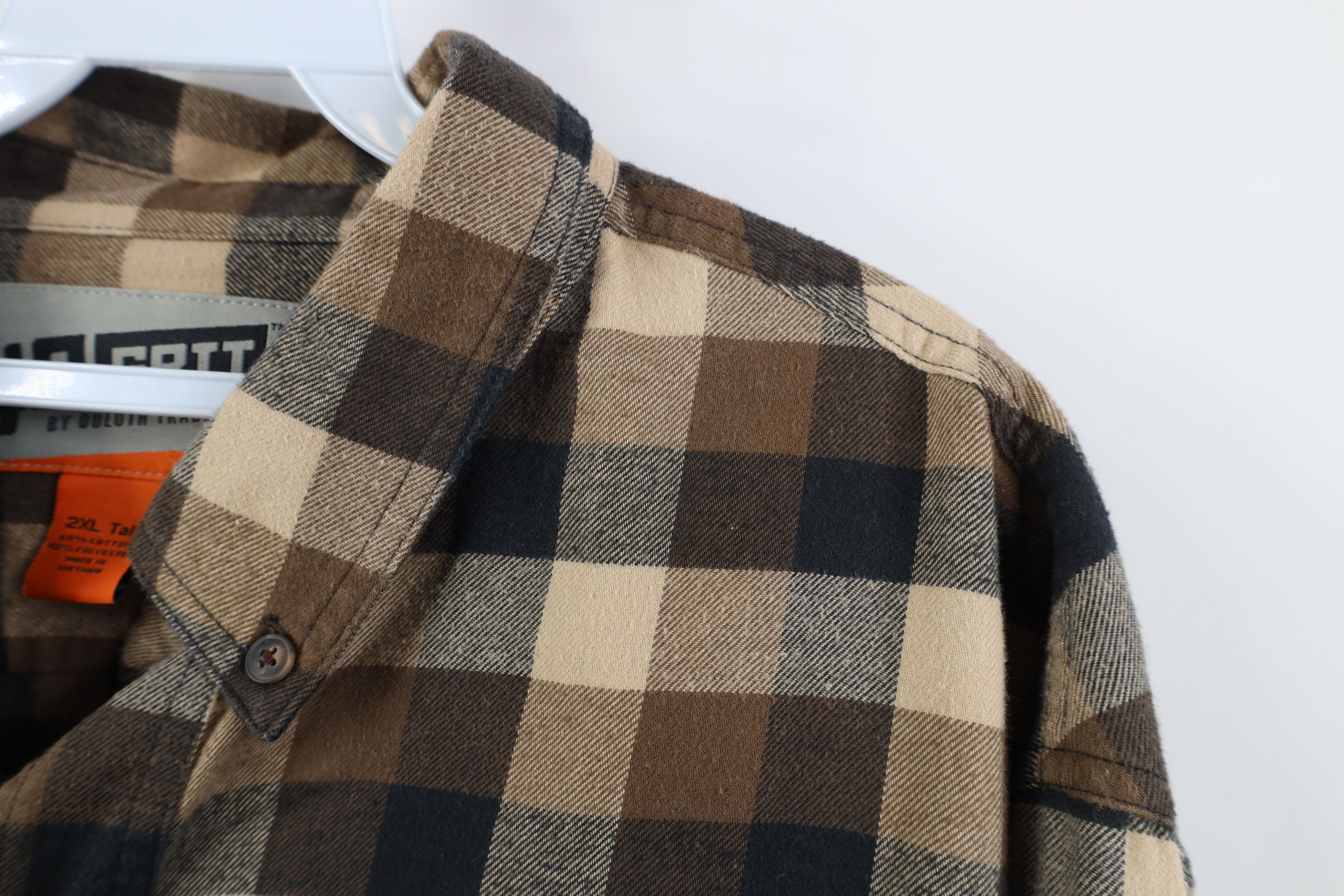 Duluth Trading Company Duluth Trading Co 40 Grit Collared Button Down Shirt Brown Size US XXL / EU 58 / 5 - 5 Thumbnail