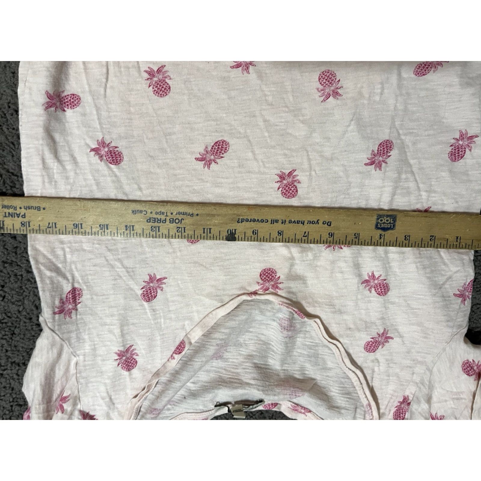 Express VINTAGE Express Shirt Womens Pink Pineapple Lightweight V-Neck Short Sleeve M Size M / US 6-8 / IT 42-44 - 4 Thumbnail