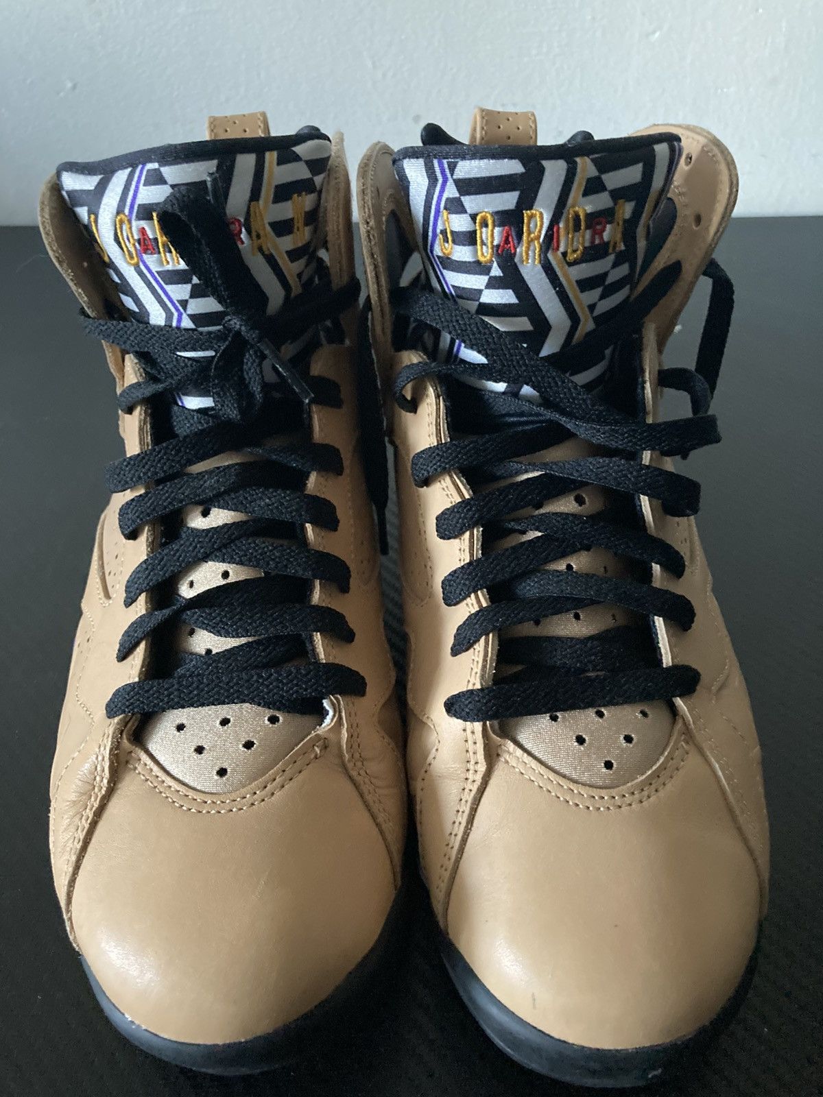 Jordan Brand Jordan Men's 7 Retro Afrobeats Vachetta Tan/Black-Taxi Size US 8.5 / EU 41-42 - 2 Thumbnail
